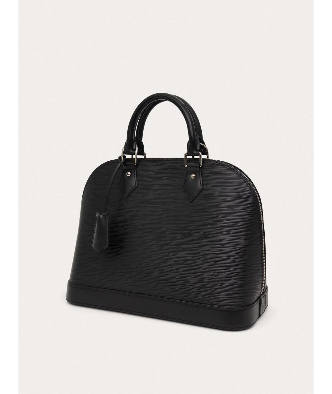 LOUIS VUITTON Черная кожаная сумка с короткими ручками, фото 2