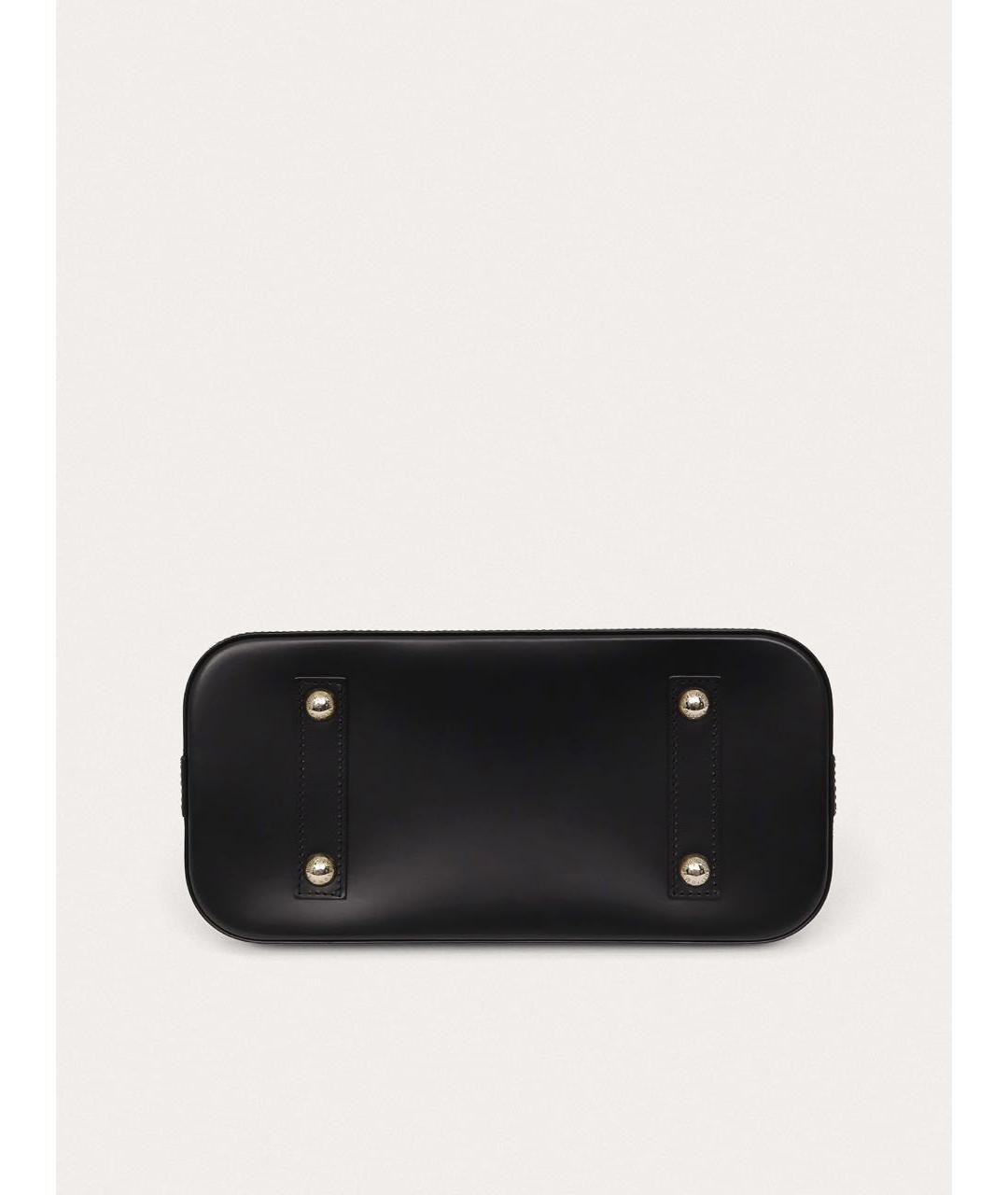 LOUIS VUITTON Черная кожаная сумка с короткими ручками, фото 4