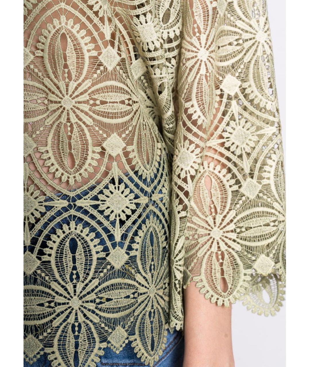 ERMANNO SCERVINO Зеленая полиэстеровая блузы, фото 5