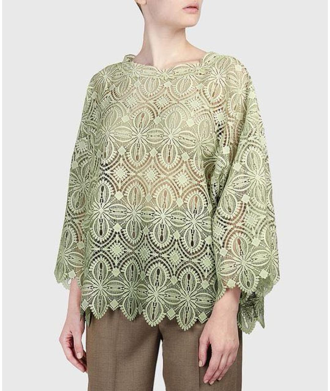 ERMANNO SCERVINO Зеленая полиэстеровая блузы, фото 8