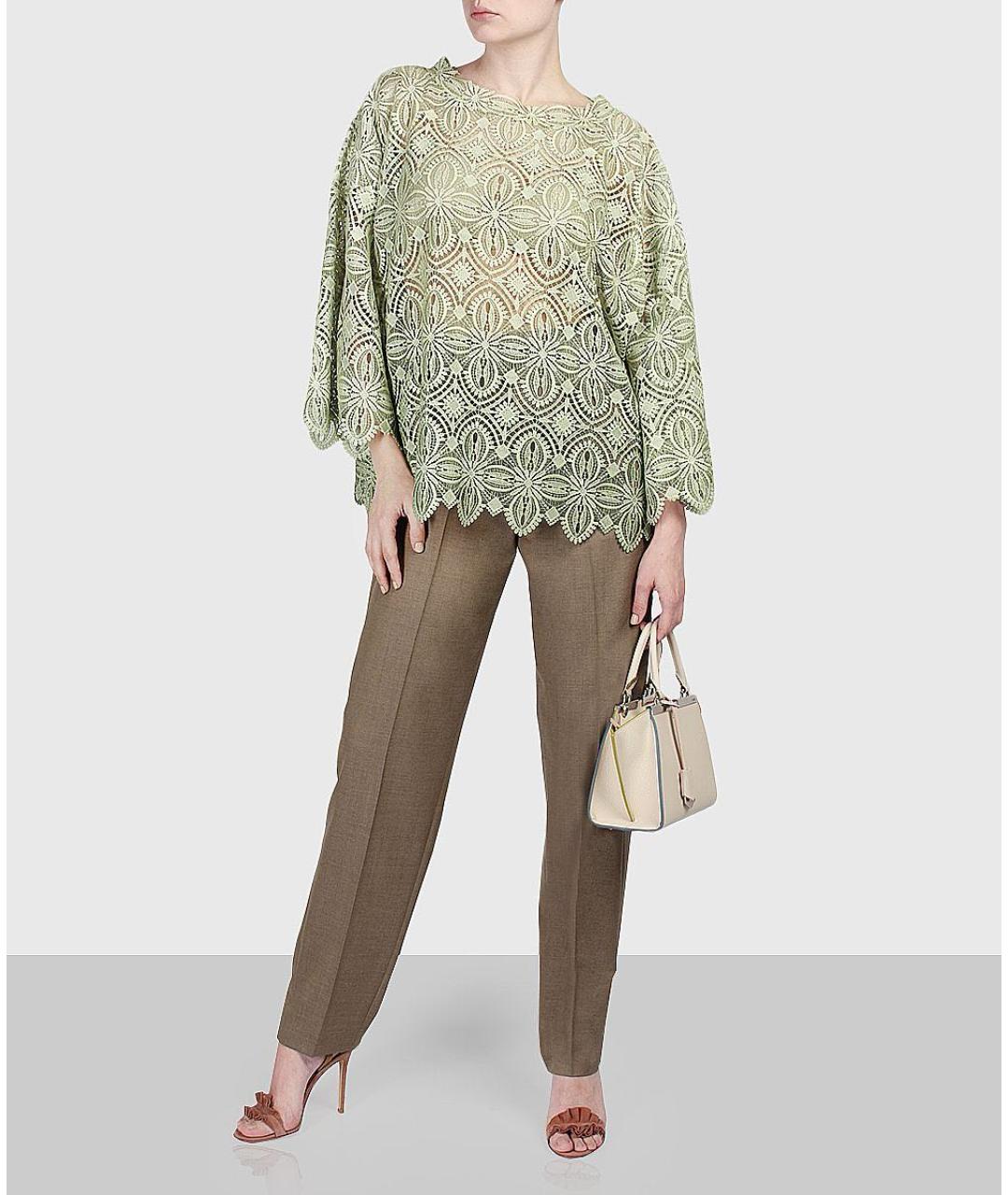 ERMANNO SCERVINO Зеленая полиэстеровая блузы, фото 7