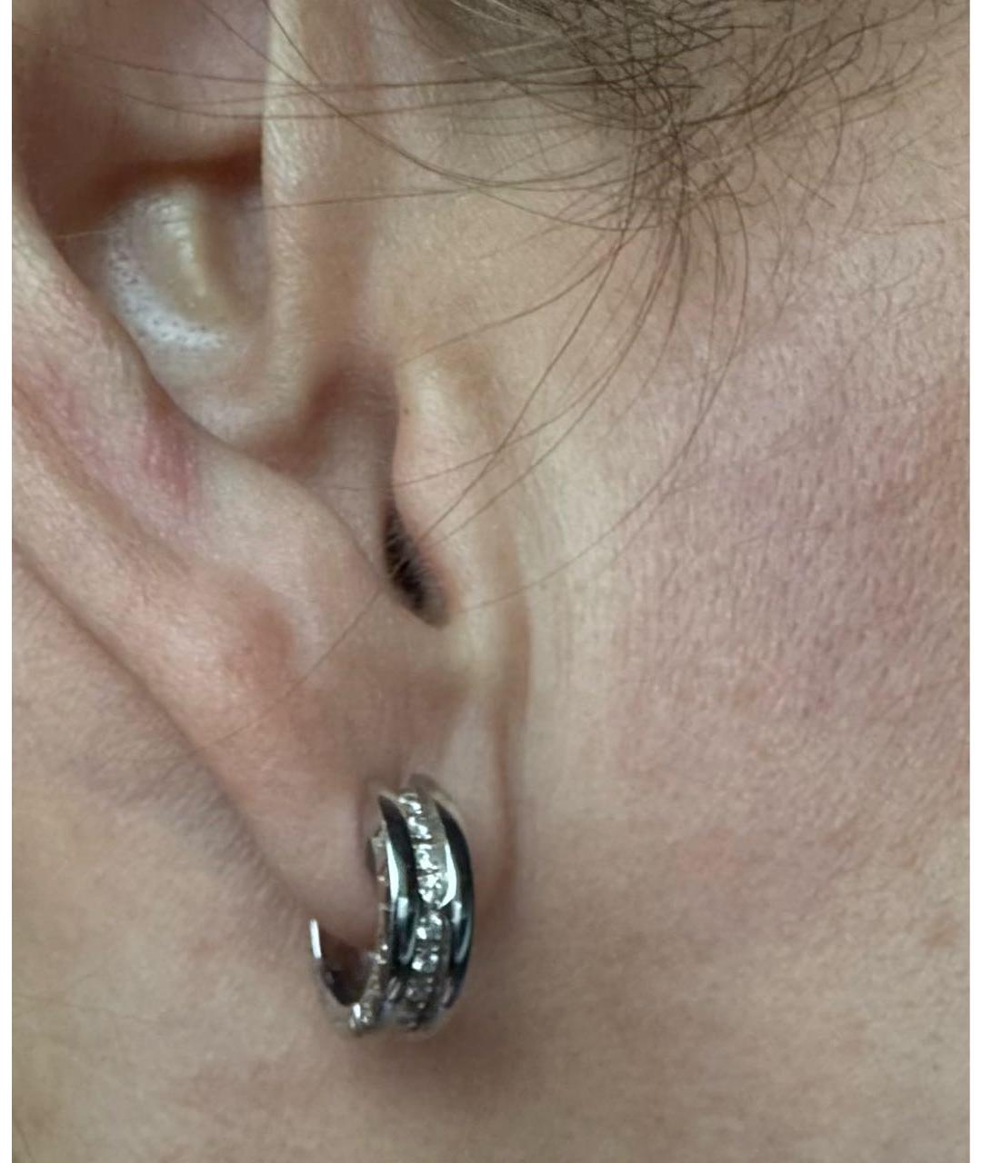 BVLGARI Серебряные серьги из белого золота, фото 4