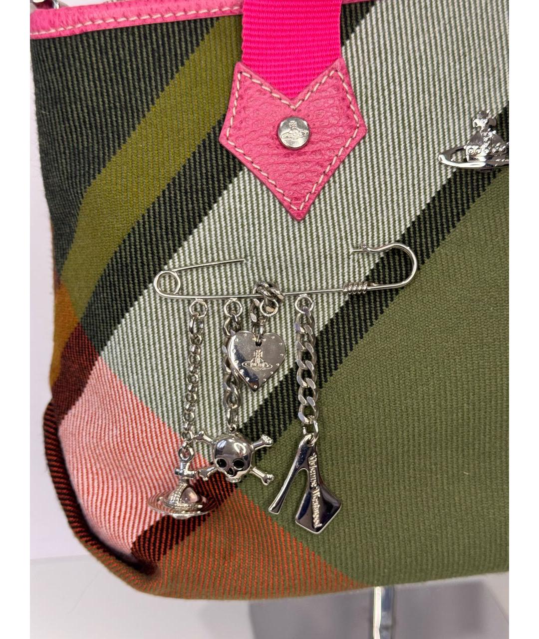 VIVIENNE WESTWOOD Зеленая сумка с короткими ручками, фото 5