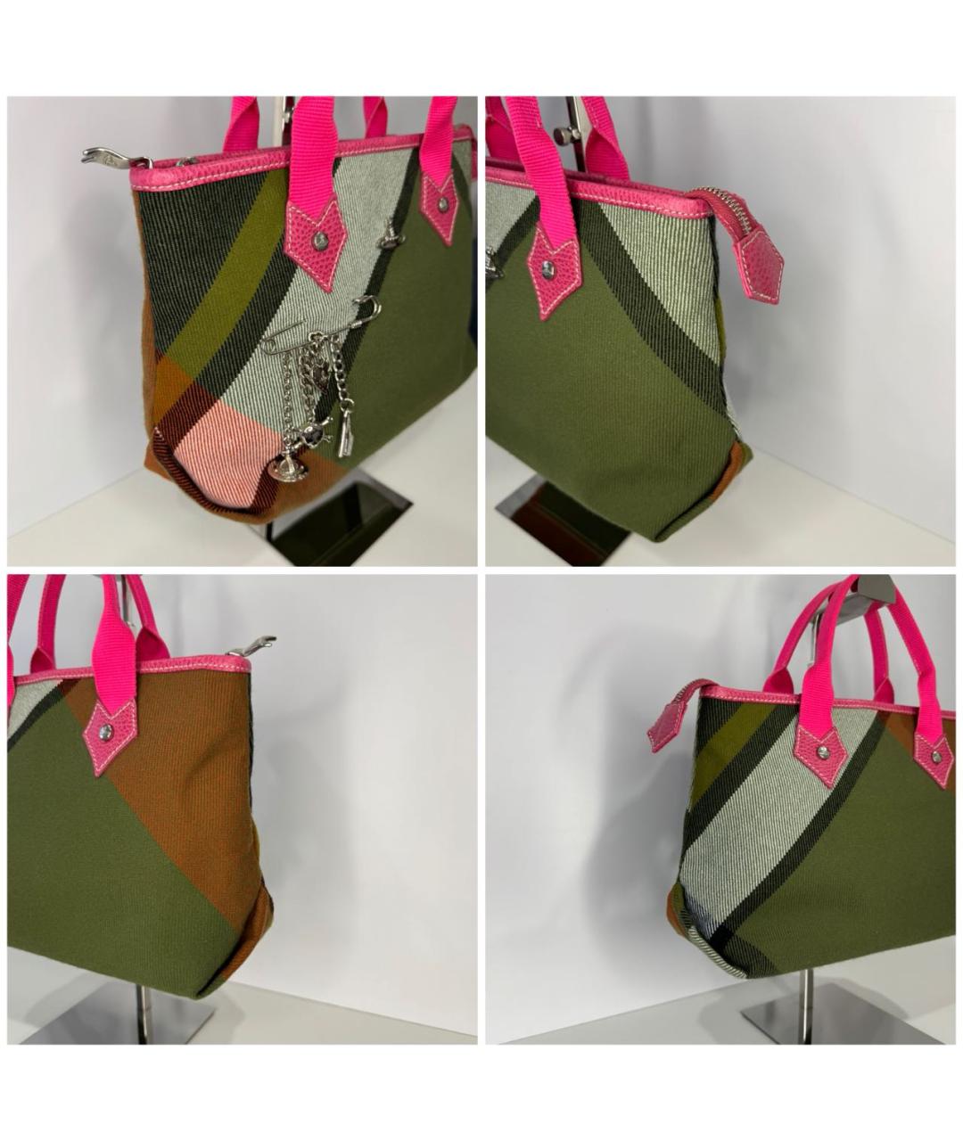 VIVIENNE WESTWOOD Зеленая сумка с короткими ручками, фото 7