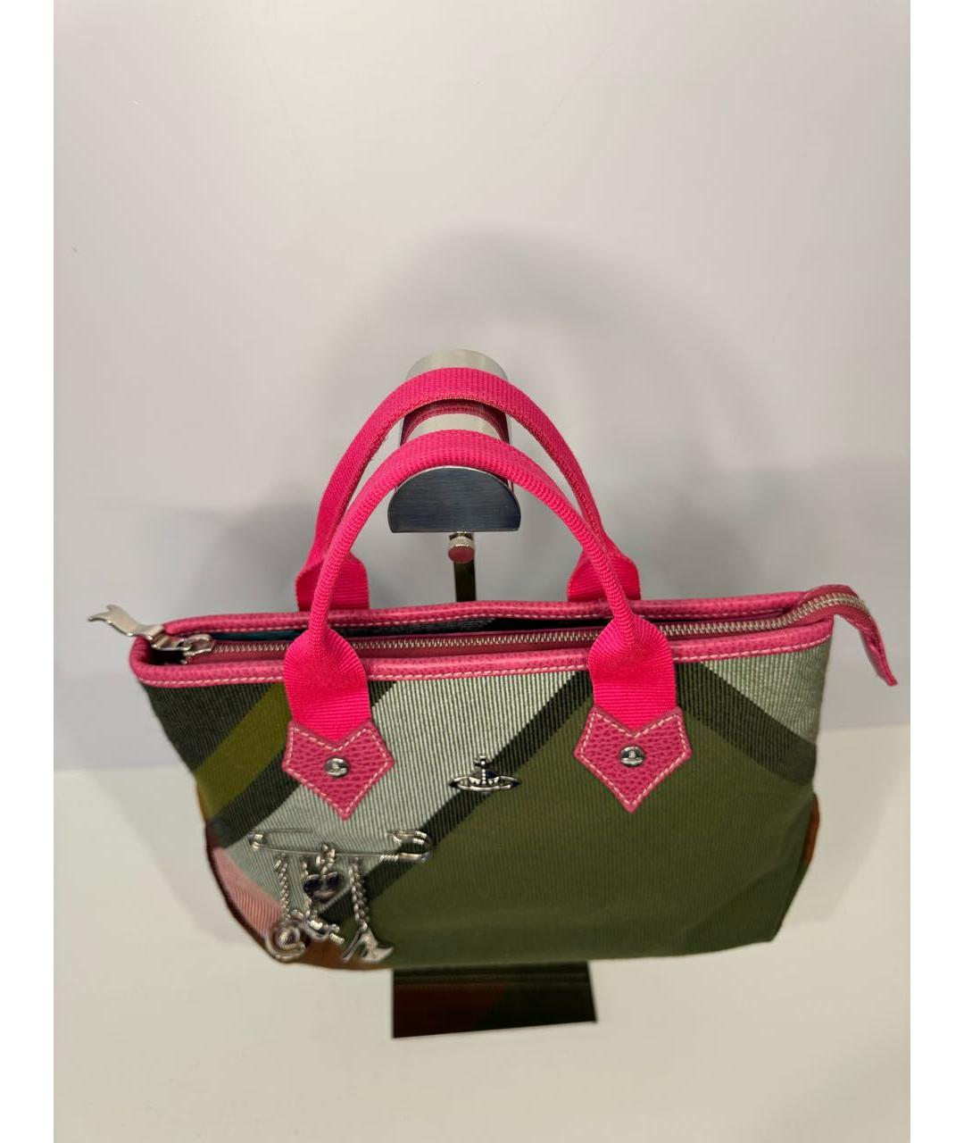 VIVIENNE WESTWOOD Зеленая сумка с короткими ручками, фото 3