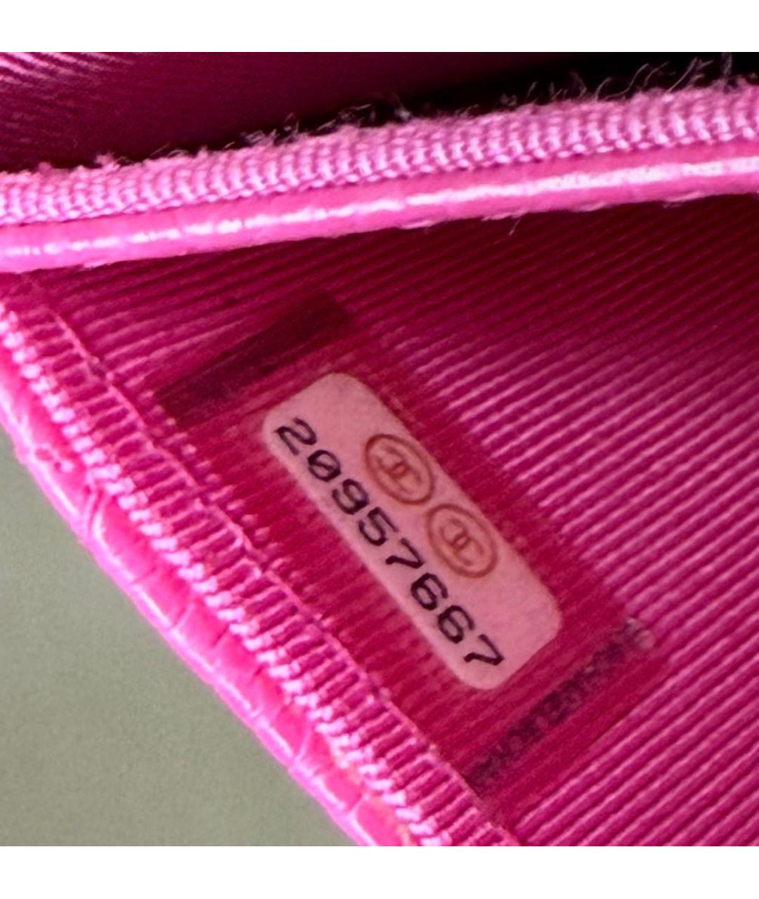 CHANEL Фуксия кожаная сумка через плечо, фото 6