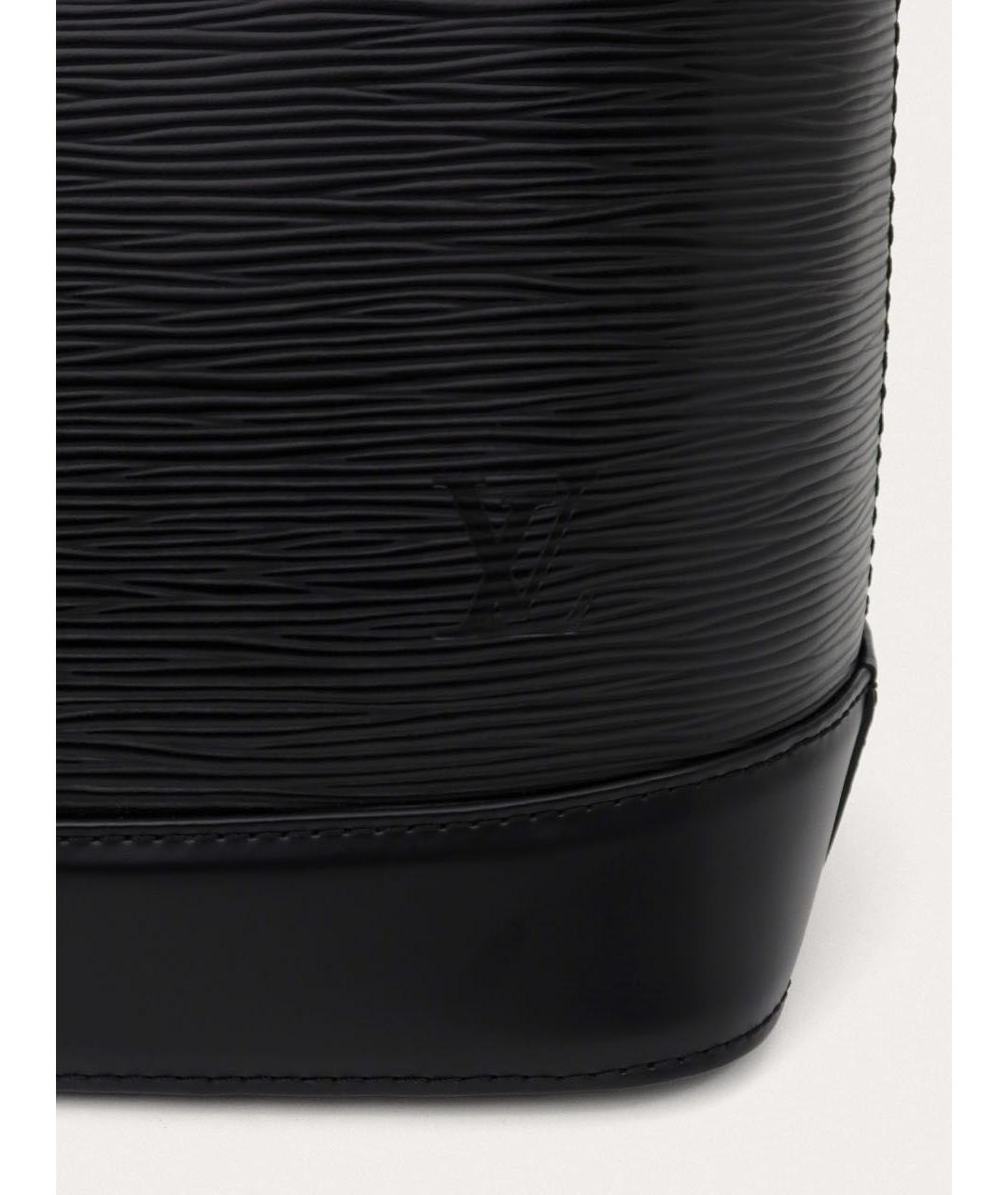 LOUIS VUITTON Черная кожаная сумка с короткими ручками, фото 6