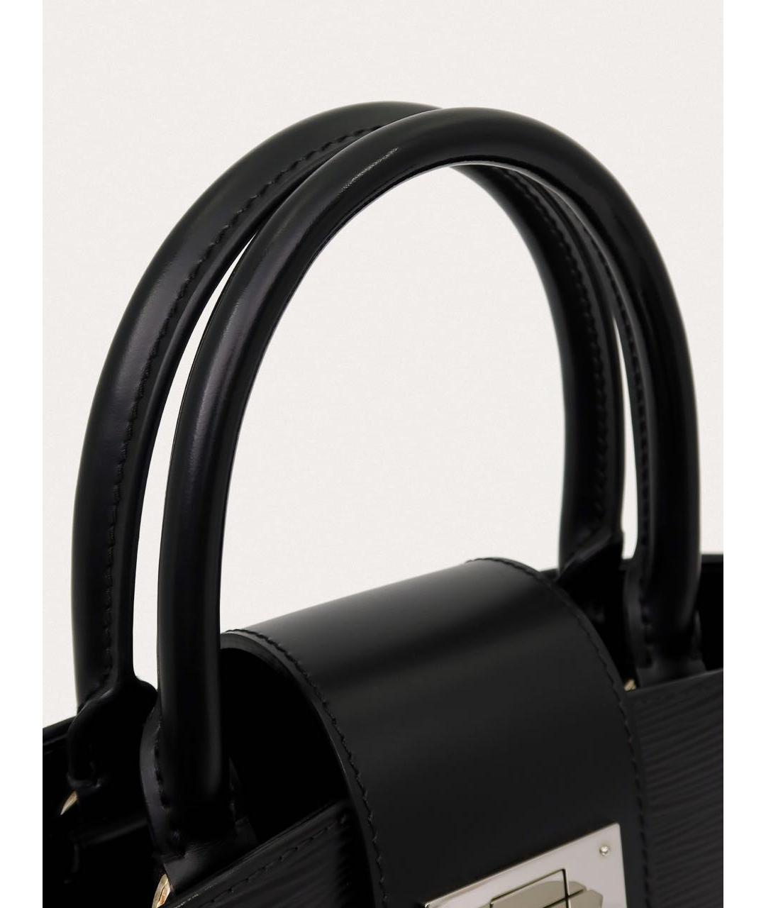 LOUIS VUITTON Черная кожаная сумка с короткими ручками, фото 7