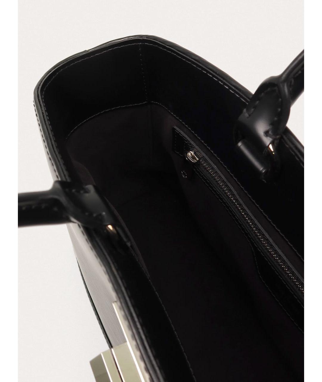 LOUIS VUITTON Черная кожаная сумка с короткими ручками, фото 4