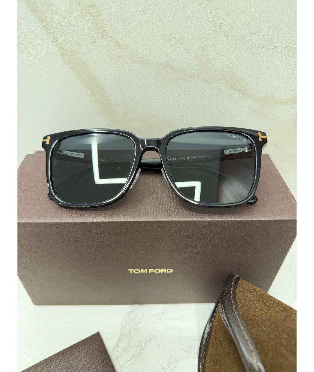 TOM FORD Черные пластиковые солнцезащитные очки, фото 5