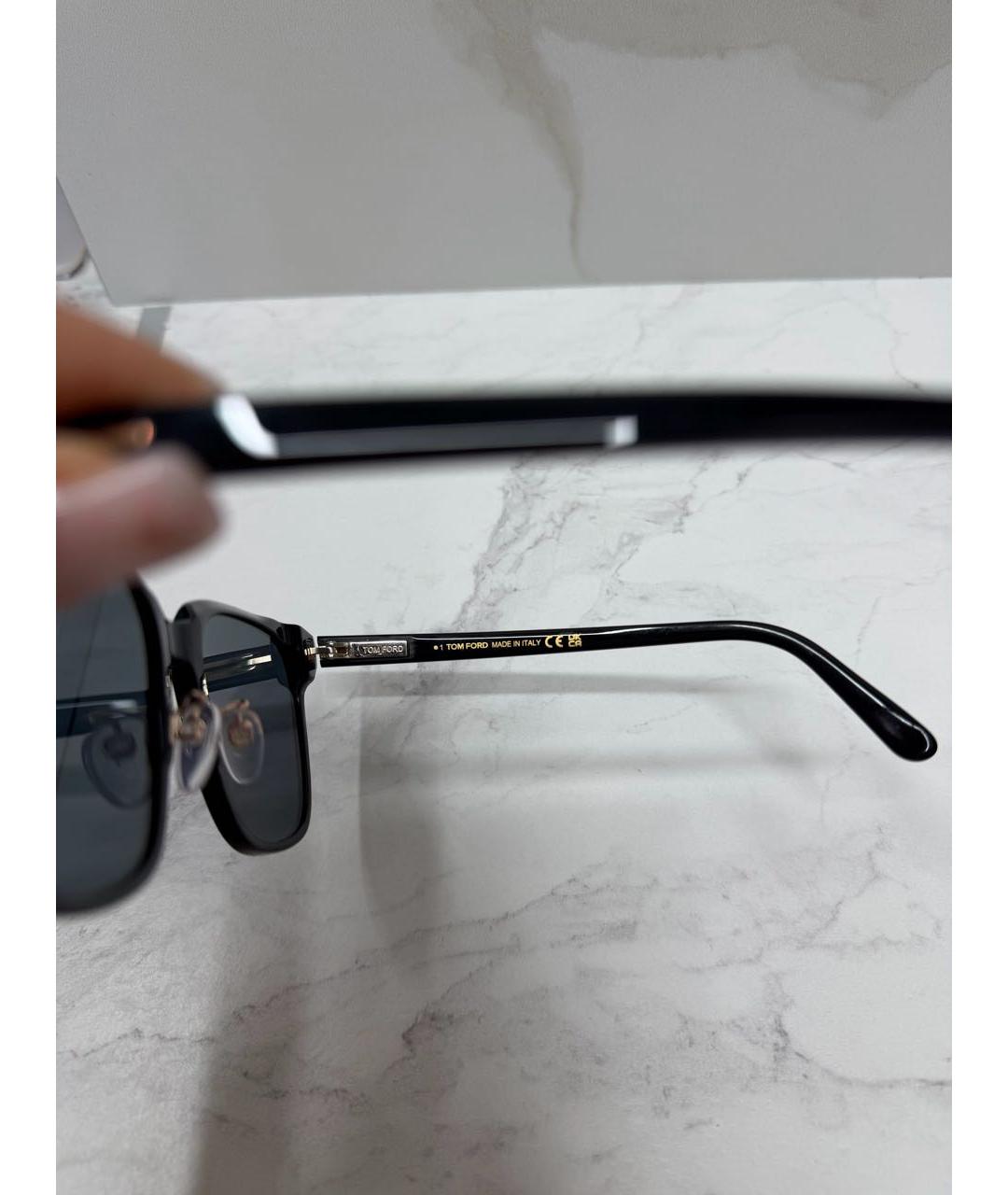 TOM FORD Черные пластиковые солнцезащитные очки, фото 7