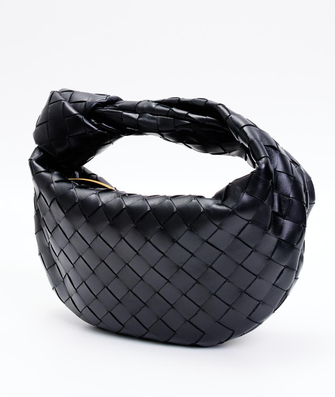 BOTTEGA VENETA Черная кожаная сумка с короткими ручками, фото 2