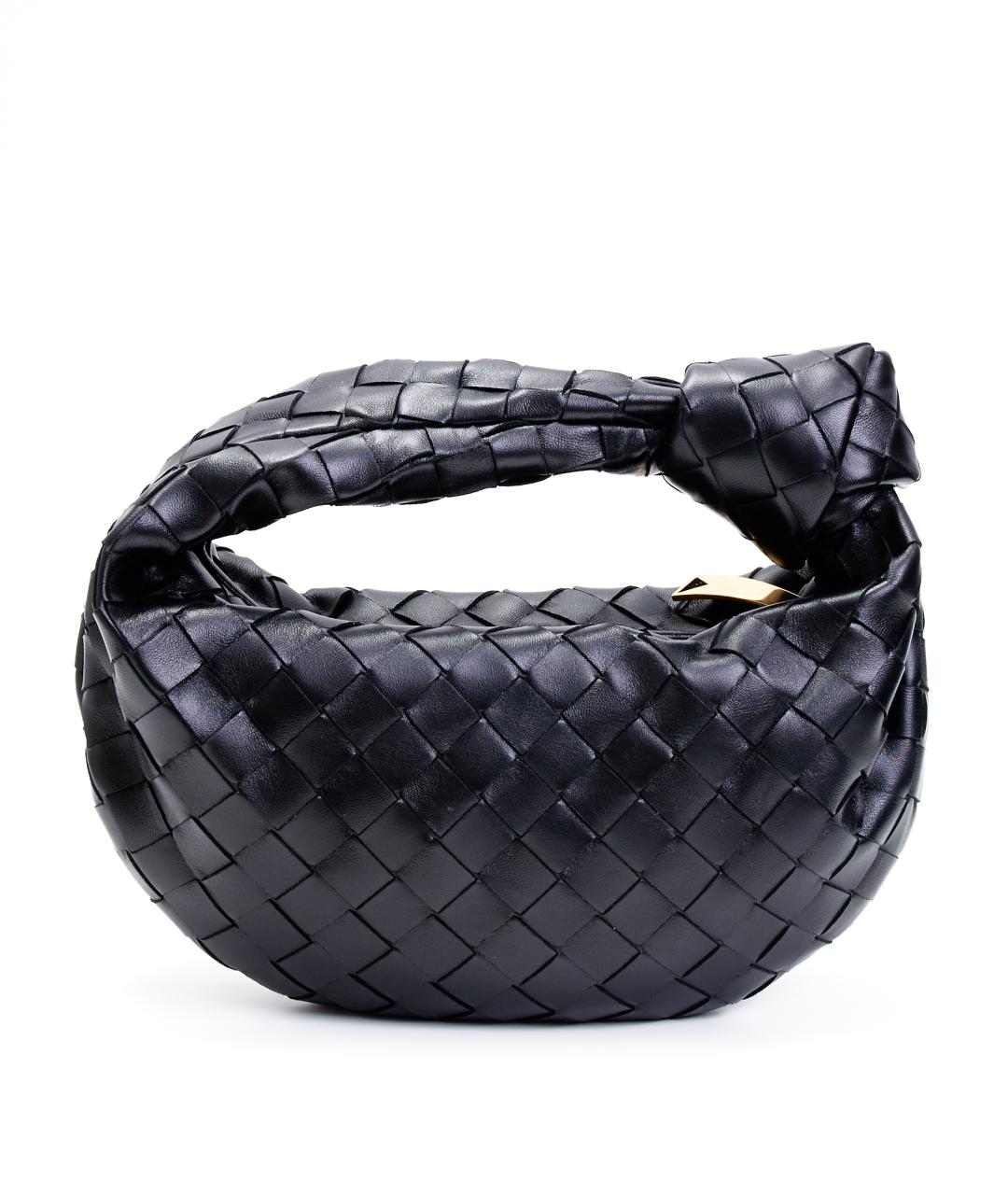 BOTTEGA VENETA Черная кожаная сумка с короткими ручками, фото 3