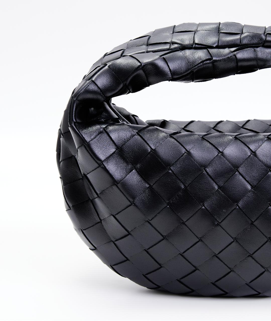 BOTTEGA VENETA Черная кожаная сумка с короткими ручками, фото 5