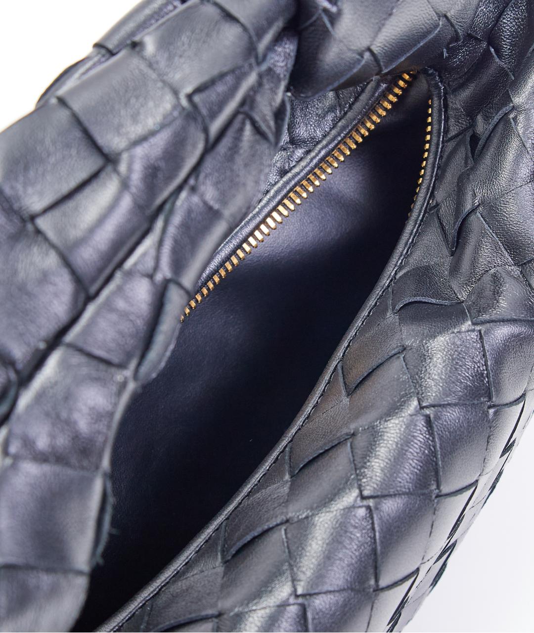 BOTTEGA VENETA Черная кожаная сумка с короткими ручками, фото 7