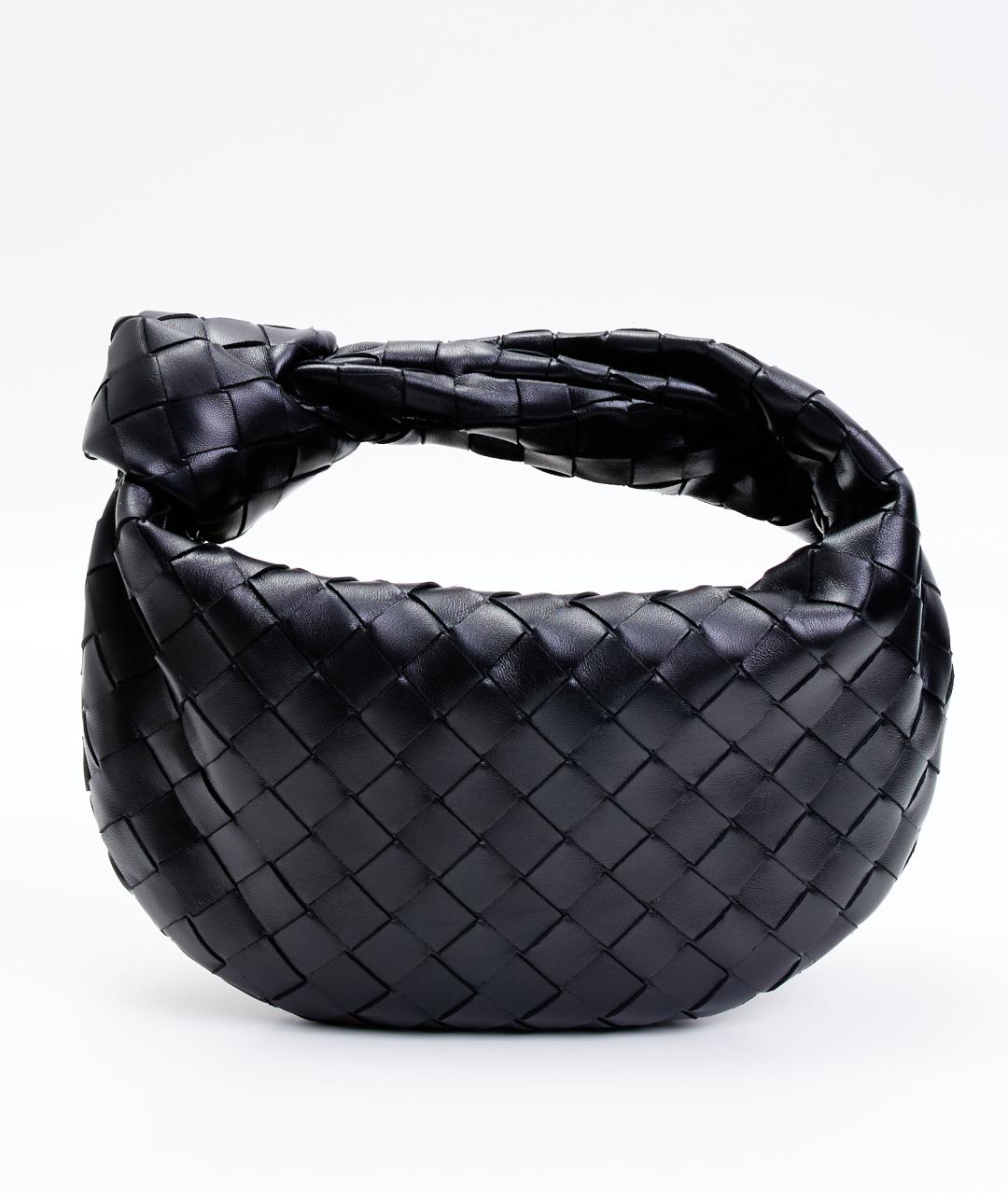 BOTTEGA VENETA Черная кожаная сумка с короткими ручками, фото 8