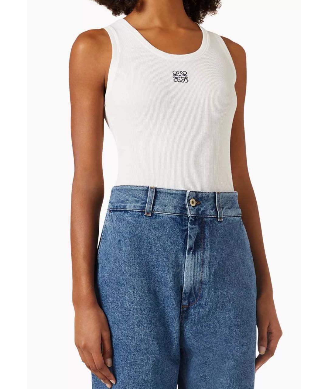 LOEWE Белая хлопковая майка, фото 5