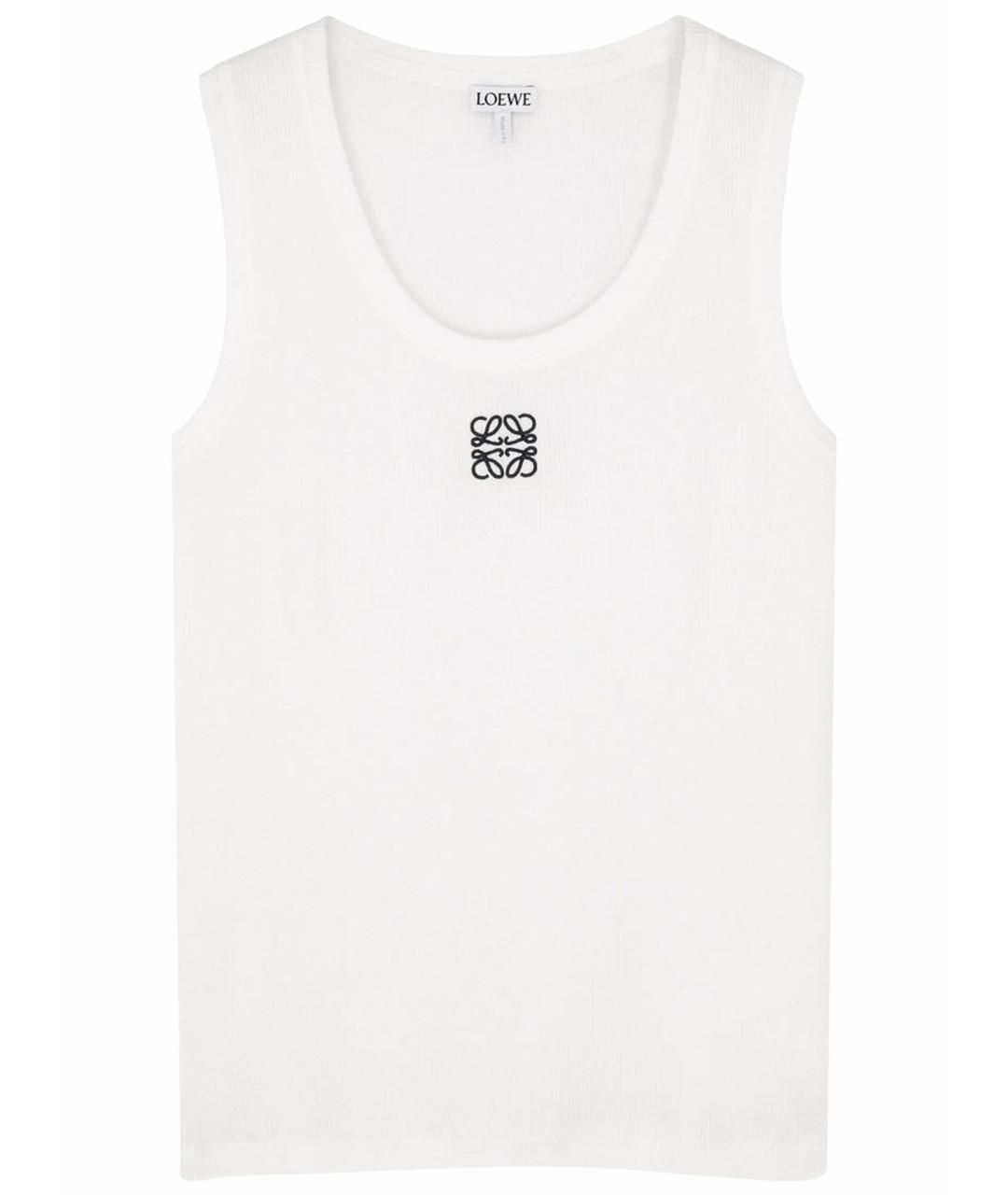 LOEWE Белая хлопковая майка, фото 1