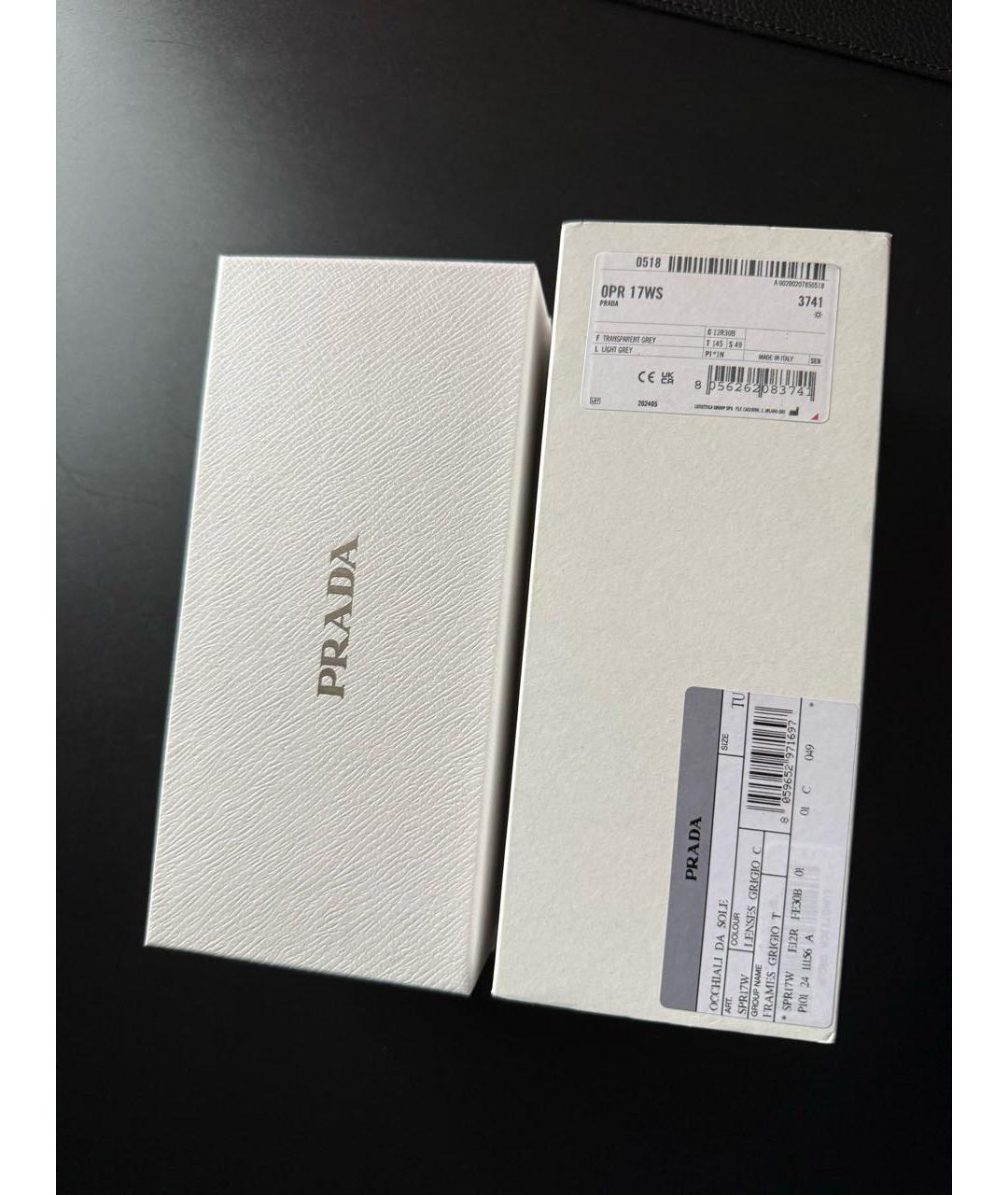 PRADA Серые пластиковые солнцезащитные очки, фото 6