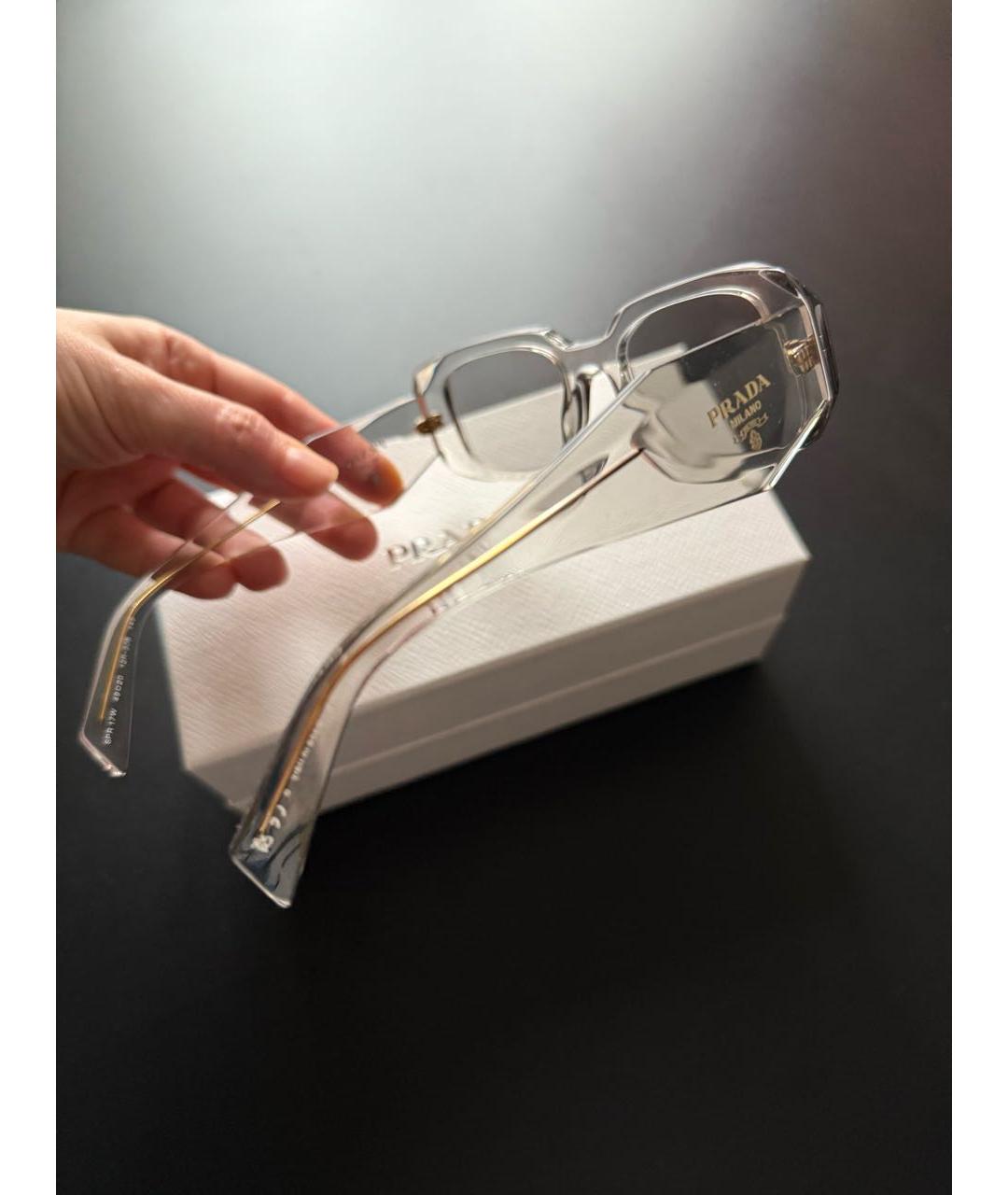 PRADA Серые пластиковые солнцезащитные очки, фото 3