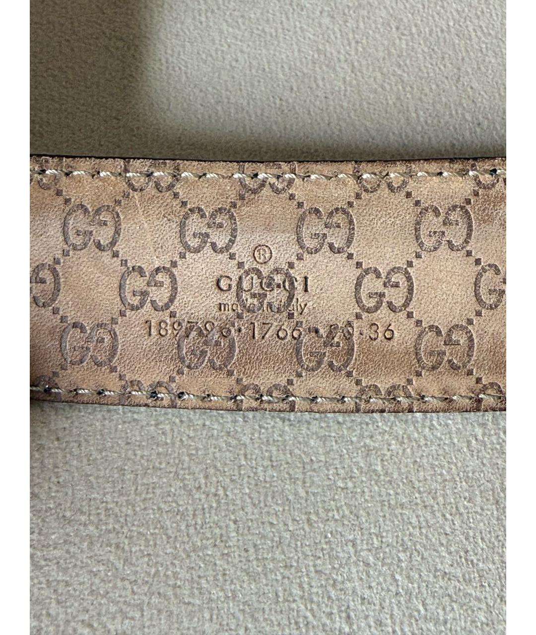 GUCCI Черный кожаный ремень, фото 3