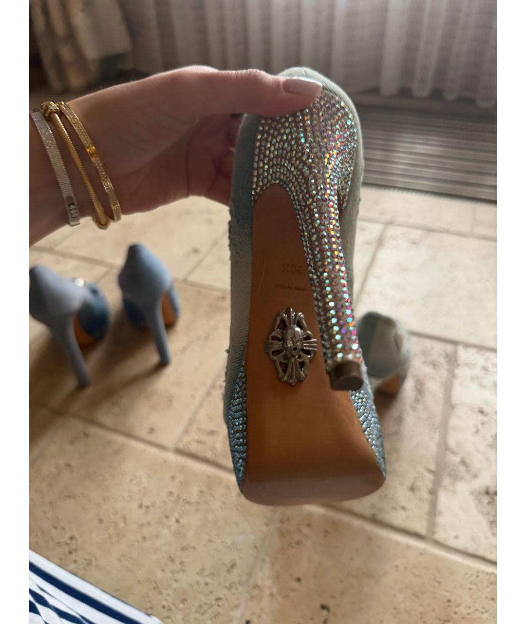 PHILIPP PLEIN Голубые туфли, фото 4