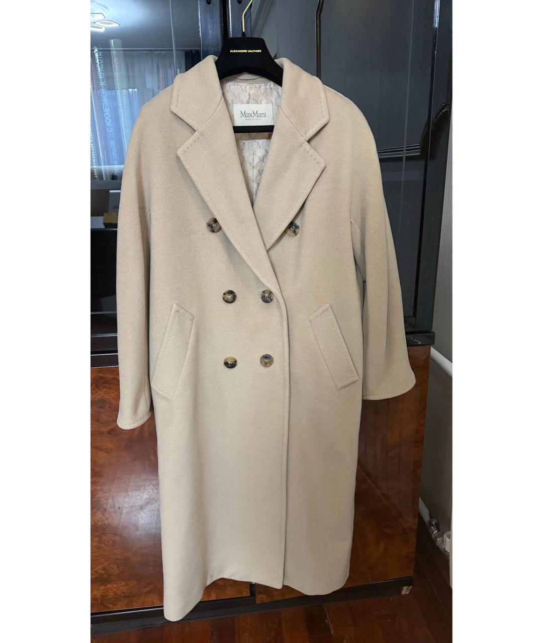 MAX MARA Бежевое шерстяное пальто, фото 6