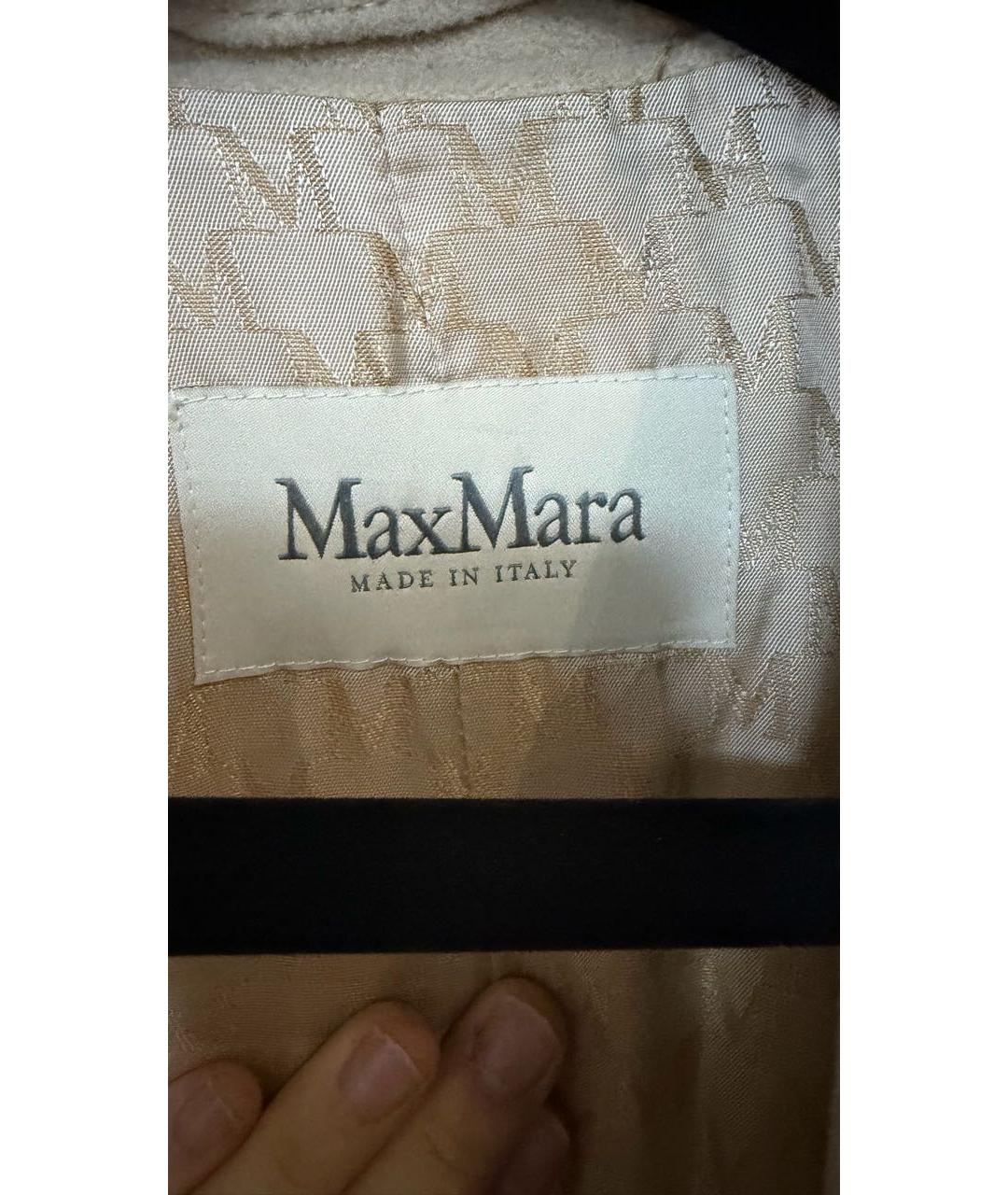 MAX MARA Бежевое шерстяное пальто, фото 3