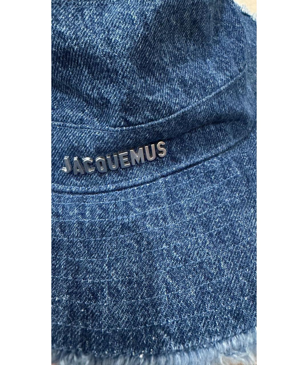 JACQUEMUS Темно-синяя хлопковая панама, фото 7