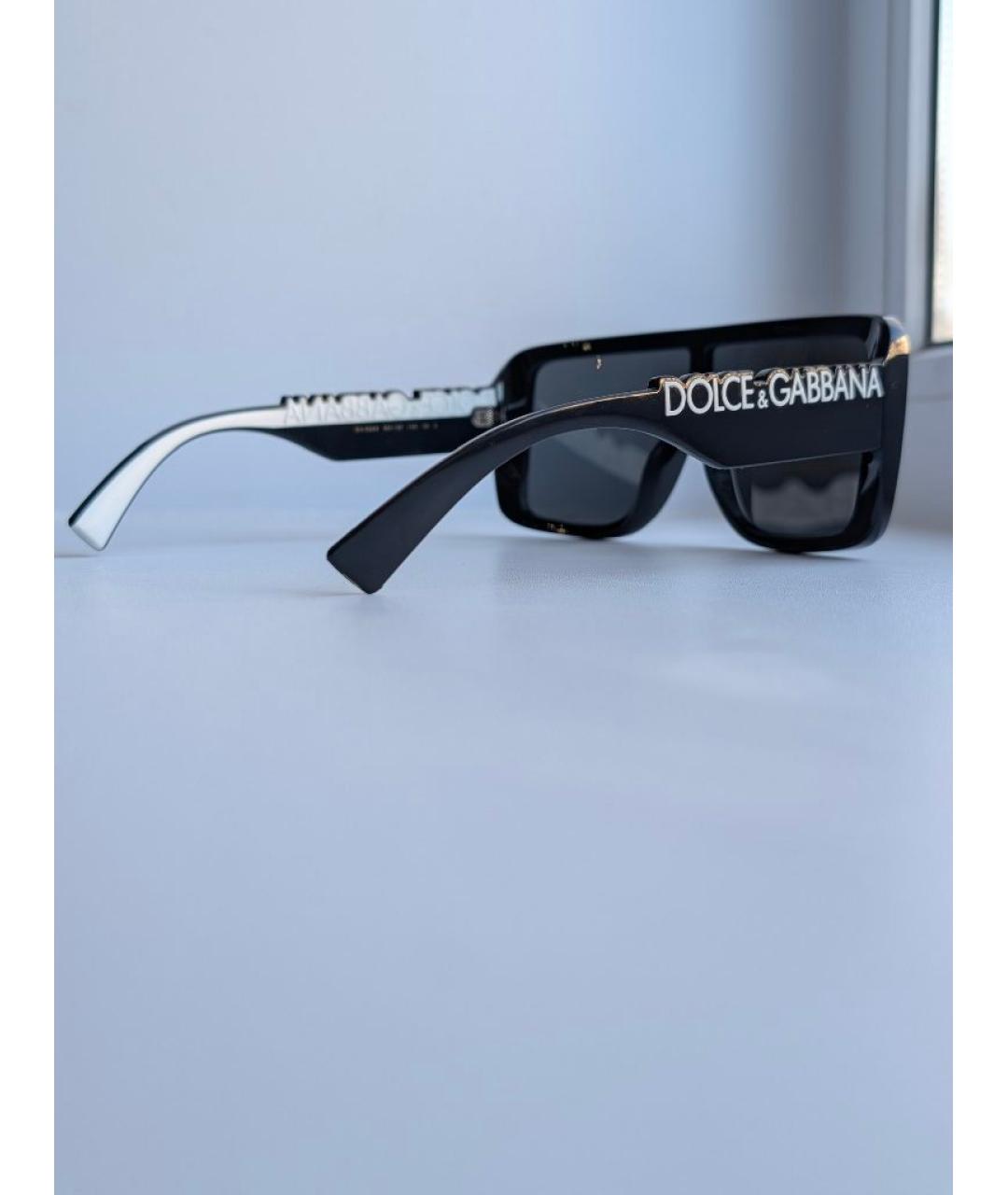DOLCE&GABBANA Черные пластиковые солнцезащитные очки, фото 4