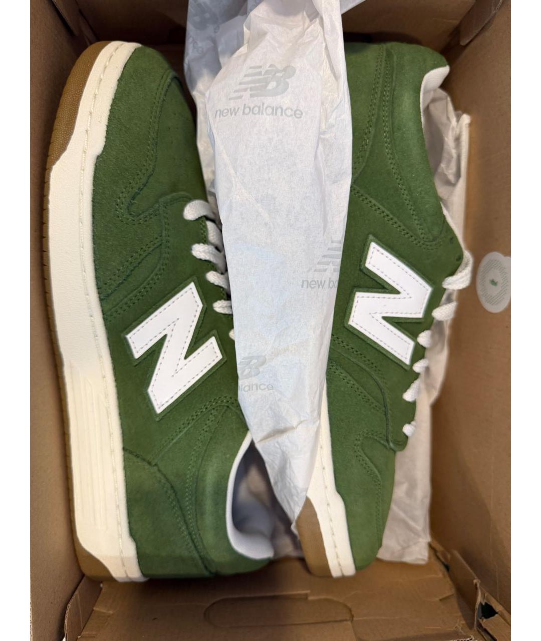 NEW BALANCE Зеленые замшевые низкие кроссовки / кеды, фото 7