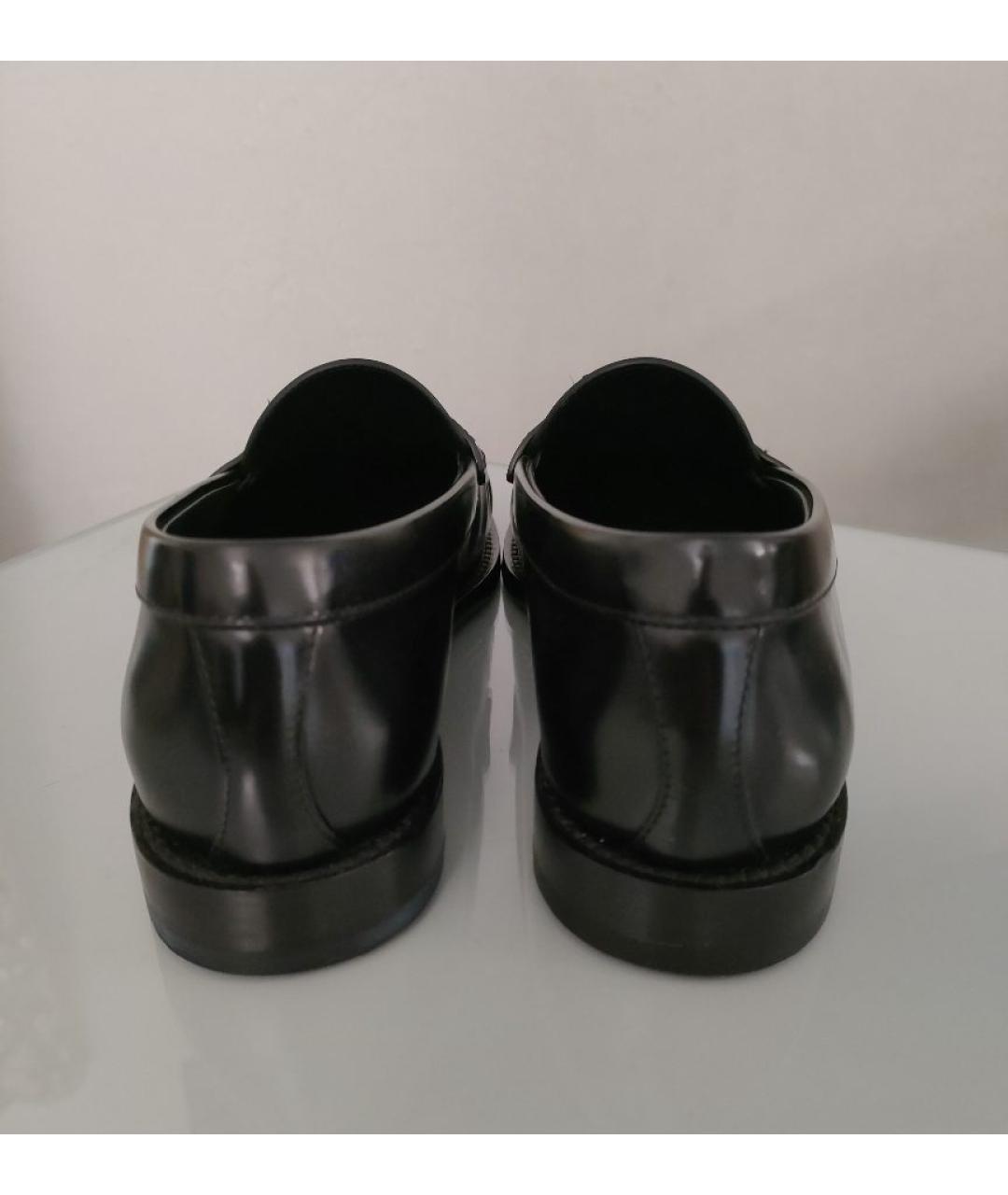 CELINE Черные кожаные лоферы, фото 4