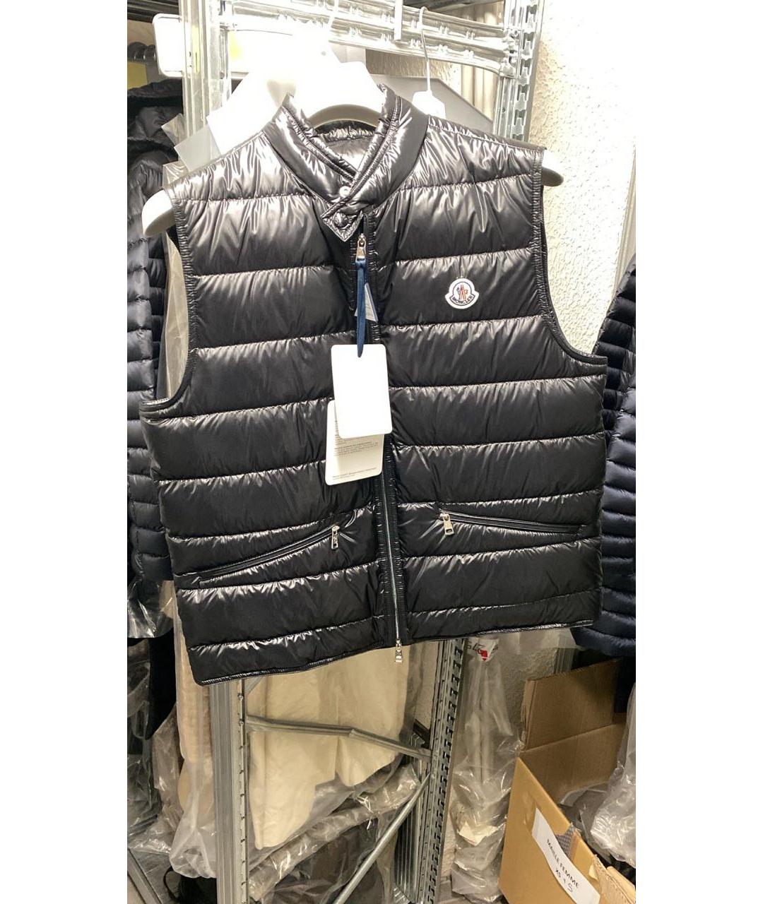 MONCLER Черный полиамидовый жилет, фото 3
