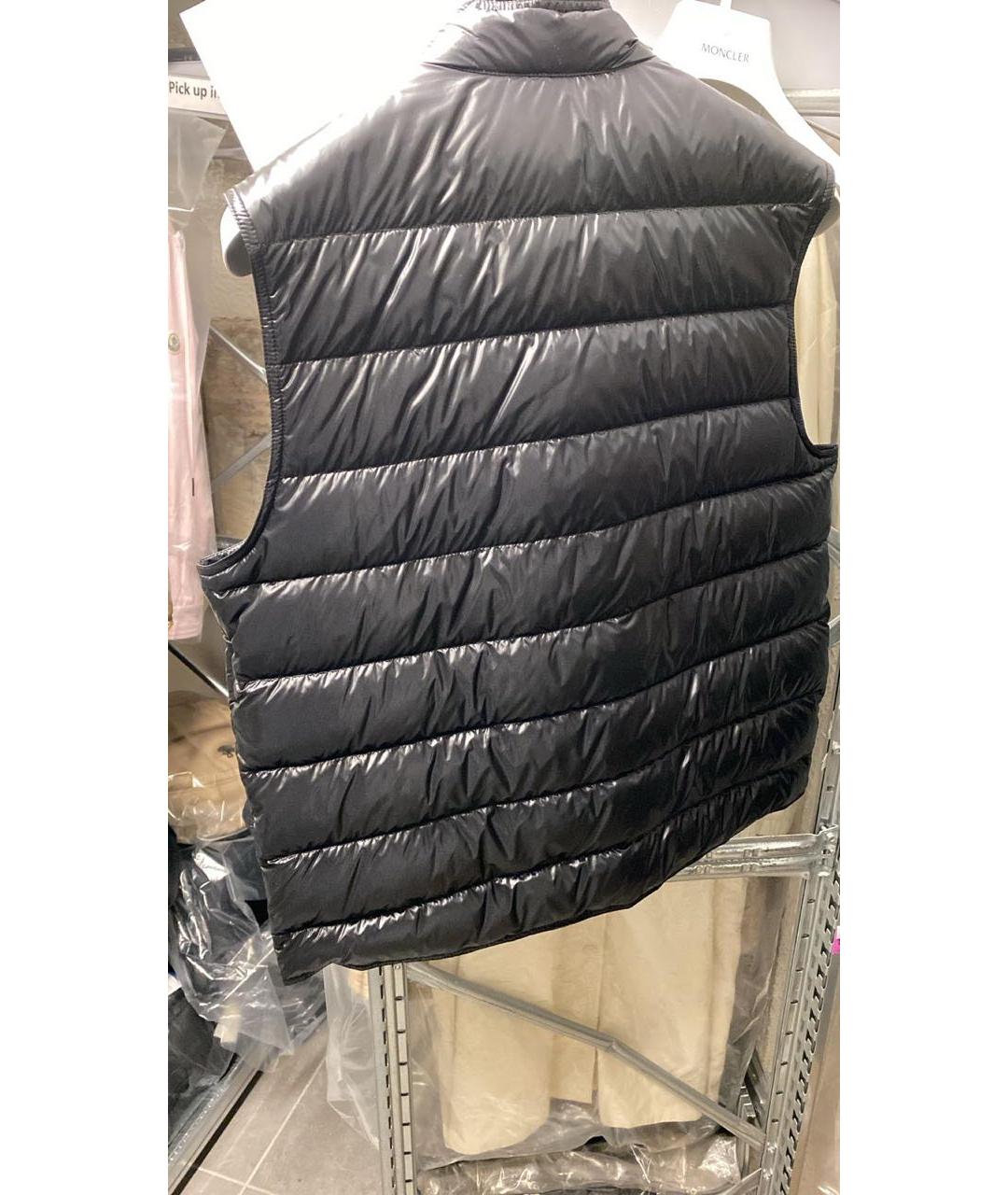 MONCLER Черный полиамидовый жилет, фото 2
