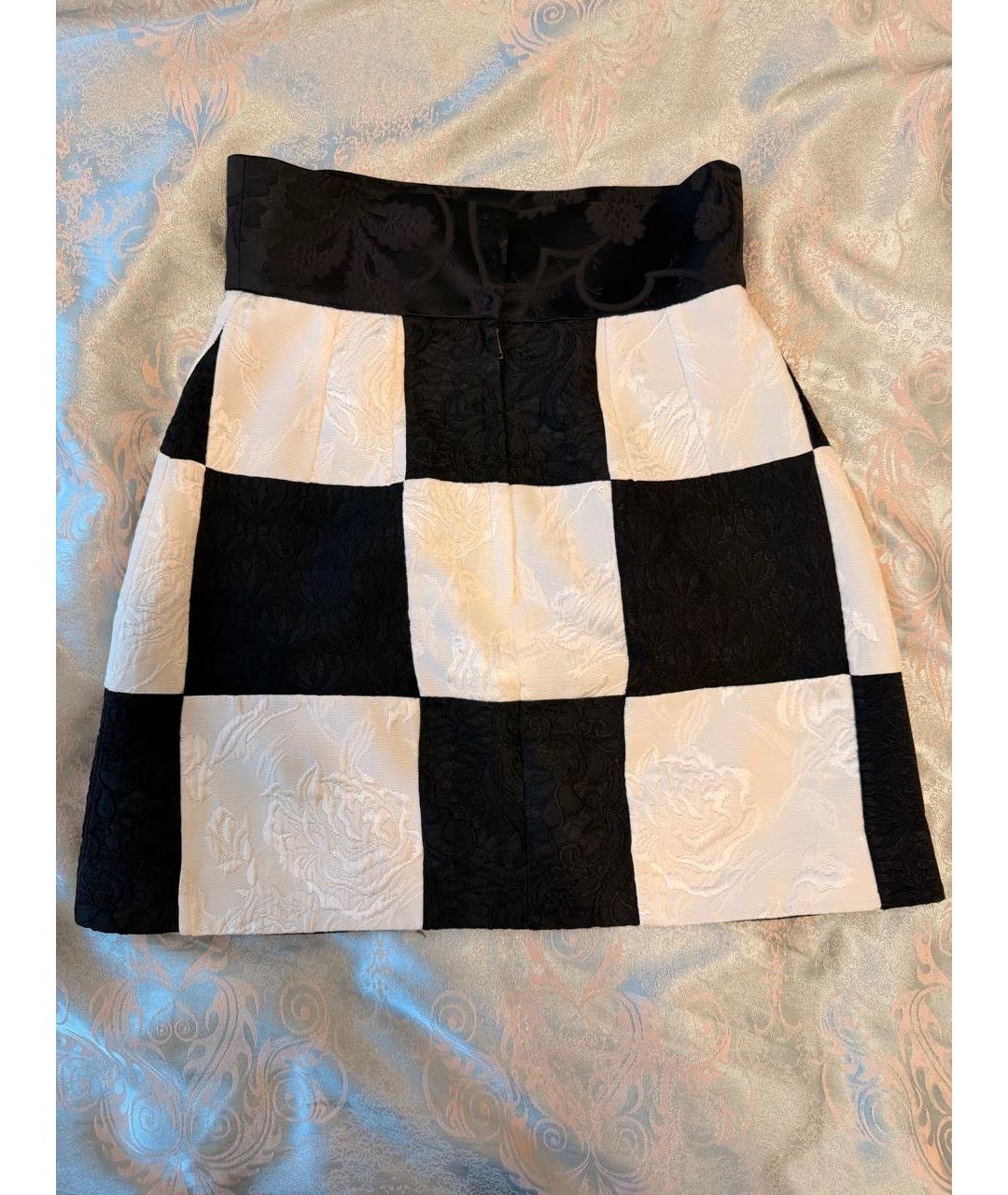 DOLCE&GABBANA Мульти полиэстеровая юбка мини, фото 2