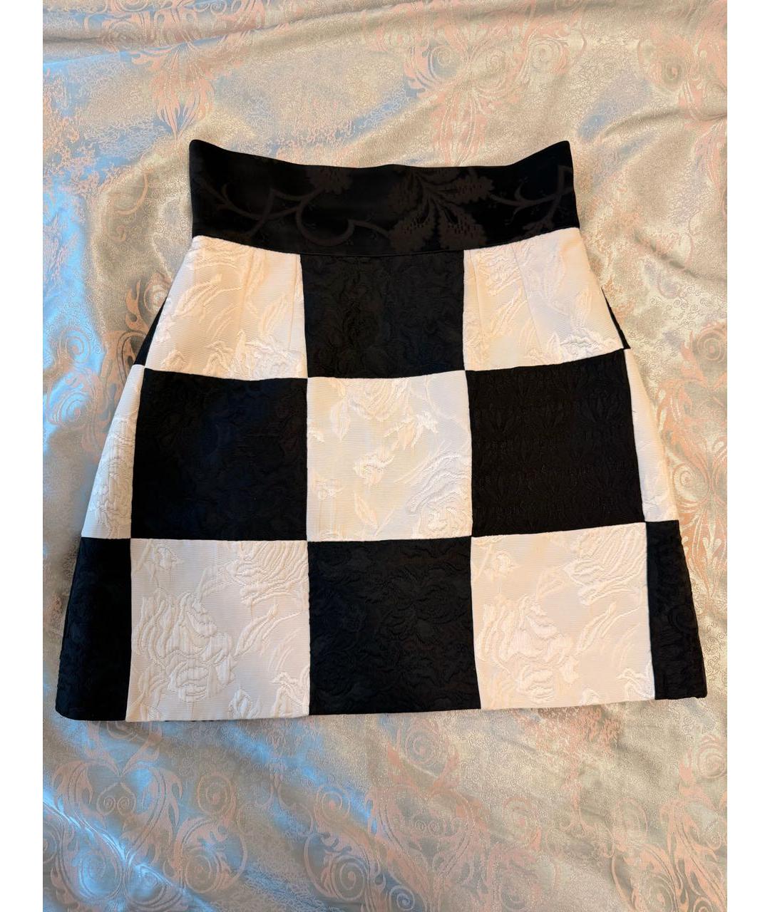 DOLCE&GABBANA Мульти полиэстеровая юбка мини, фото 6