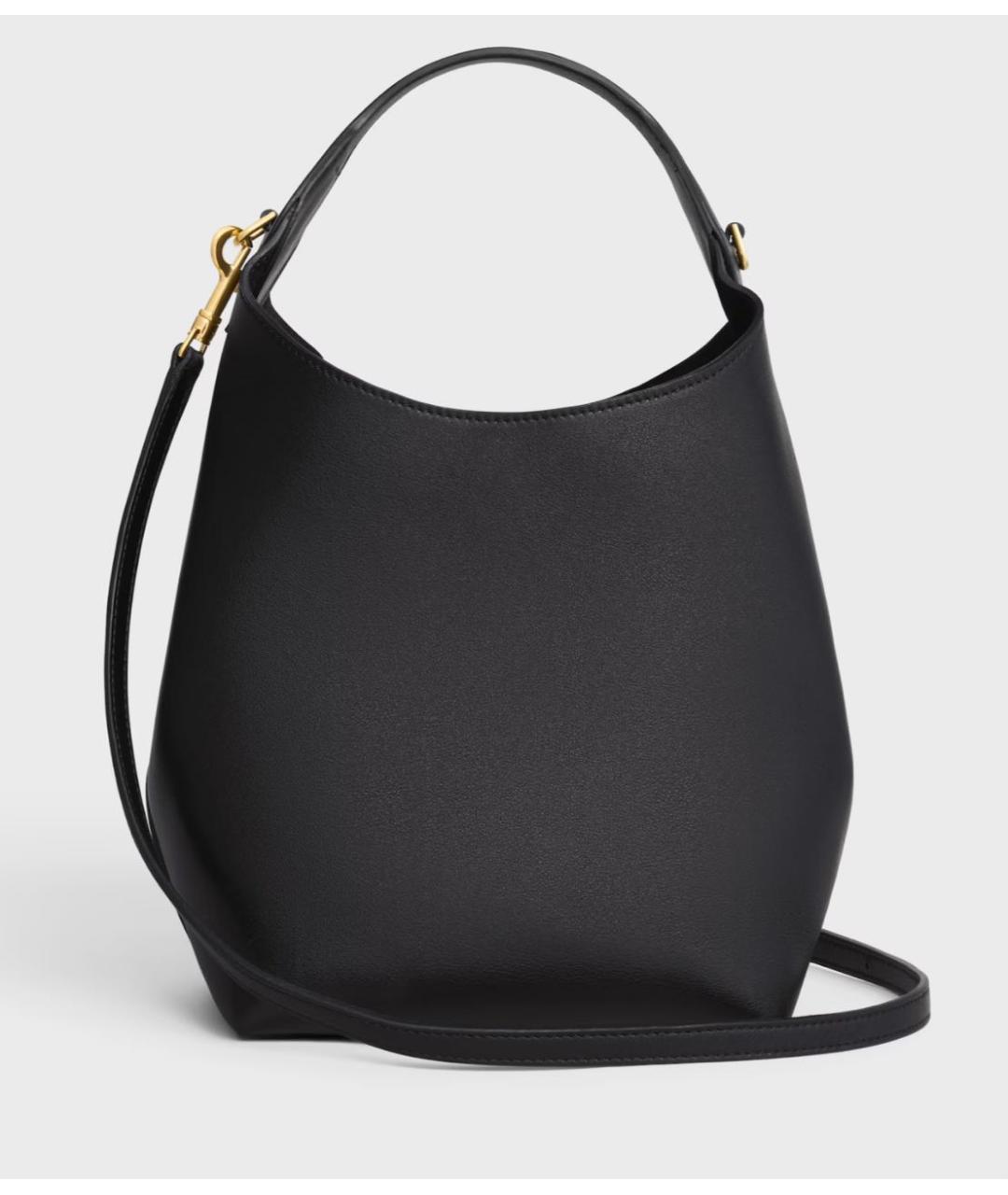 CELINE Черная кожаная сумка тоут, фото 3