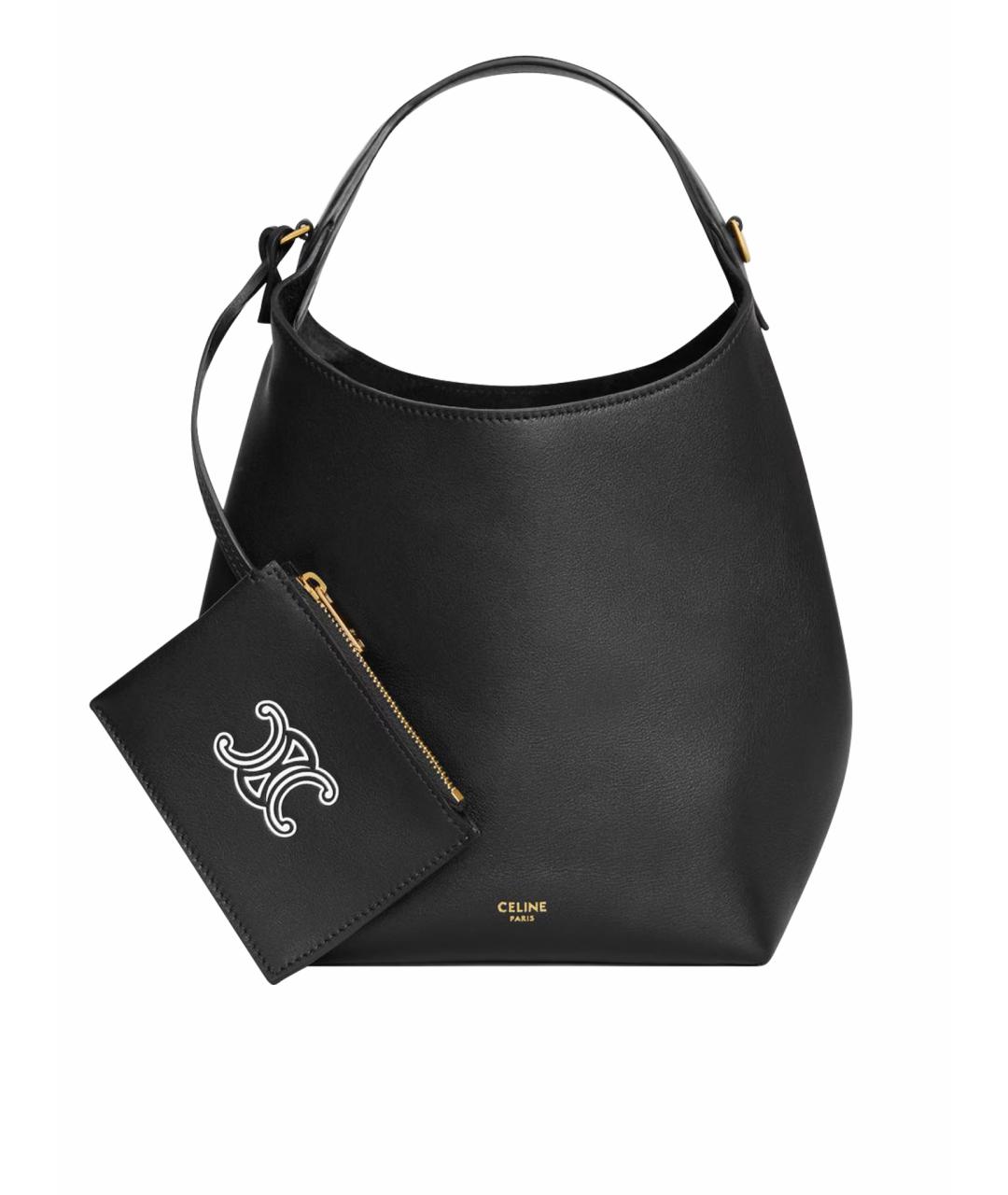 CELINE Черная кожаная сумка тоут, фото 1