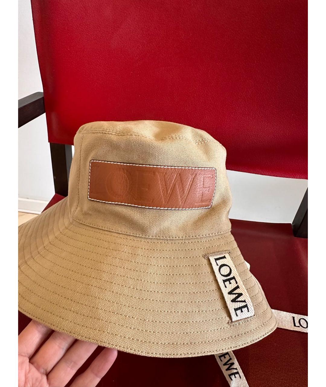 LOEWE Бежевая хлопковая панама, фото 2