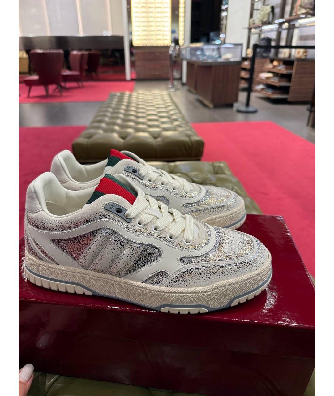 GUCCI Кожаные кроссовки, фото 4