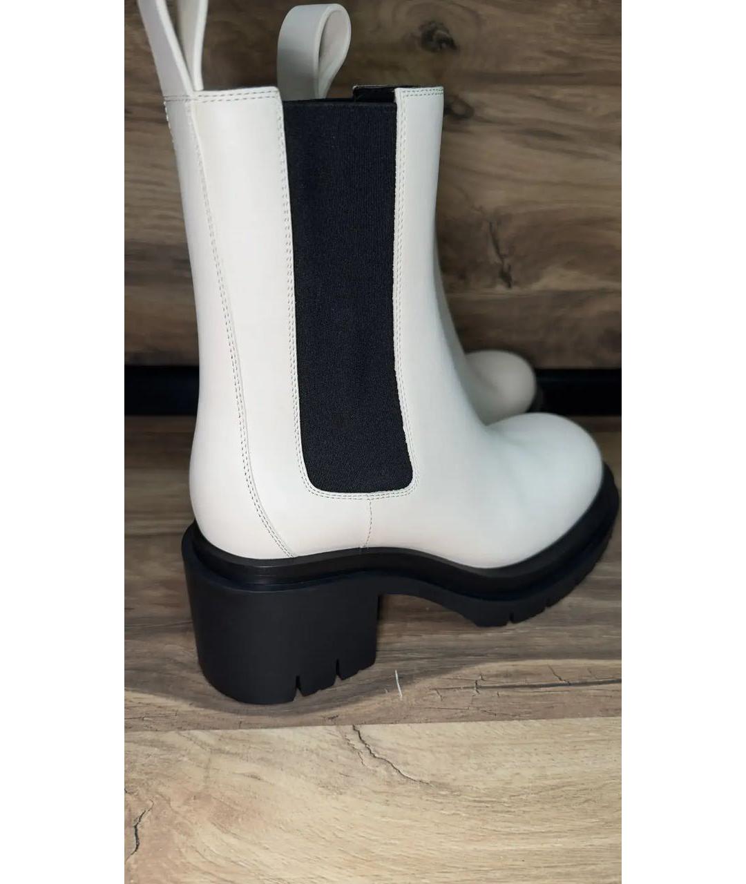 BOTTEGA VENETA Белые кожаные ботинки, фото 2