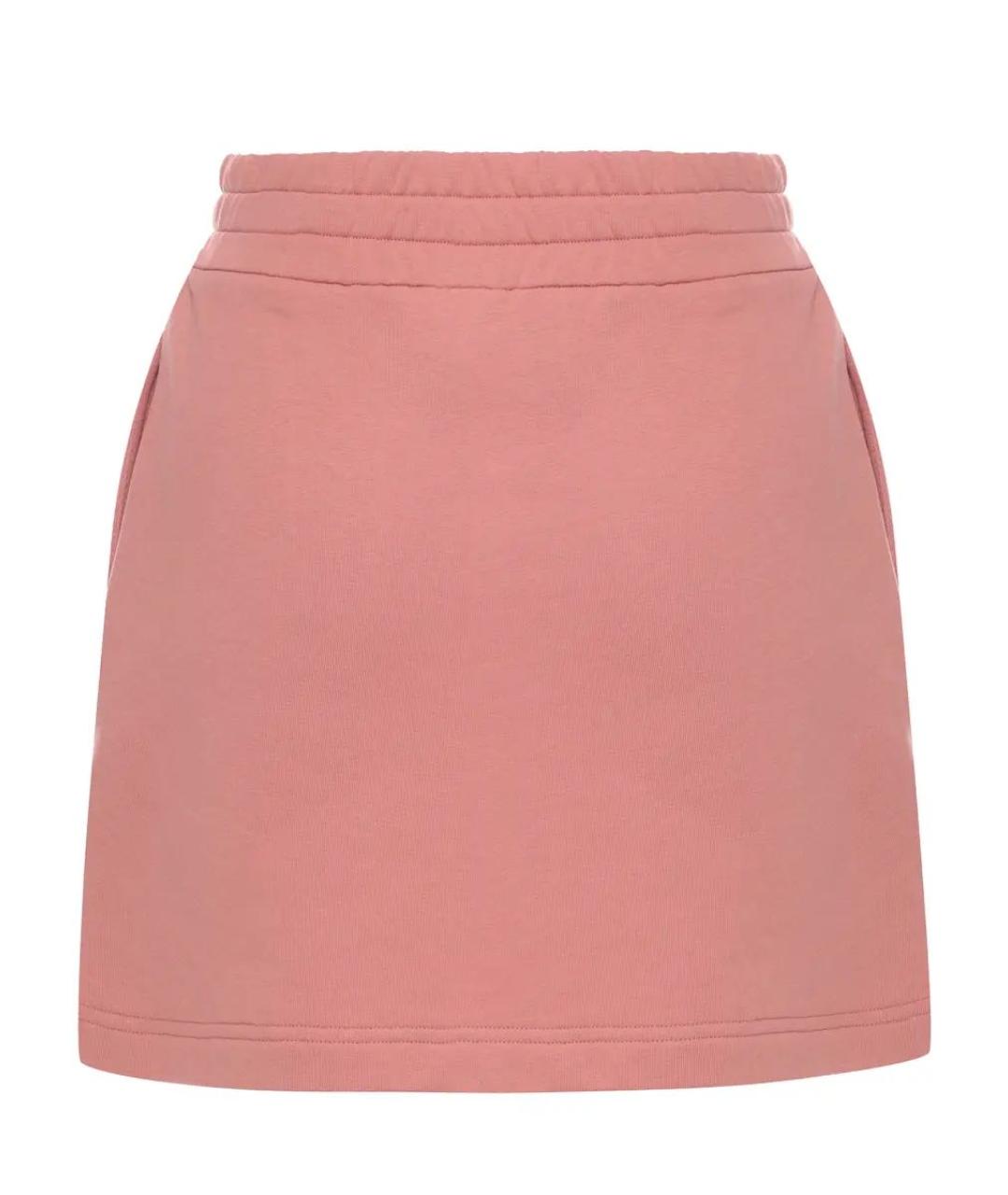 DOLCE&GABBANA Розовая хлопковая юбка мини, фото 2