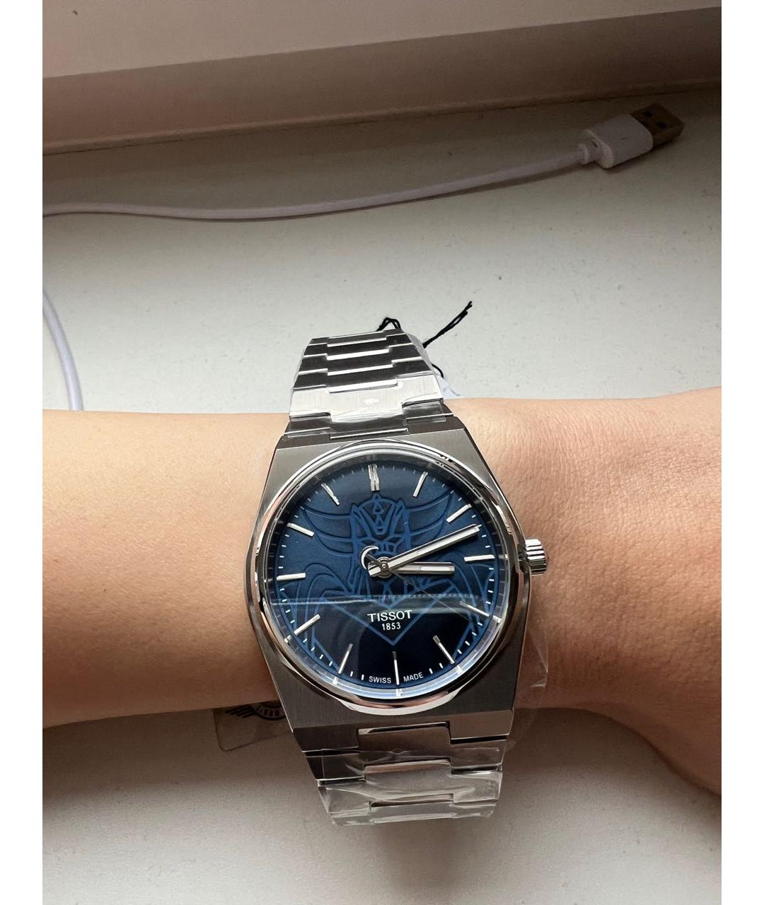 TISSOT Серебряные стальные часы, фото 5