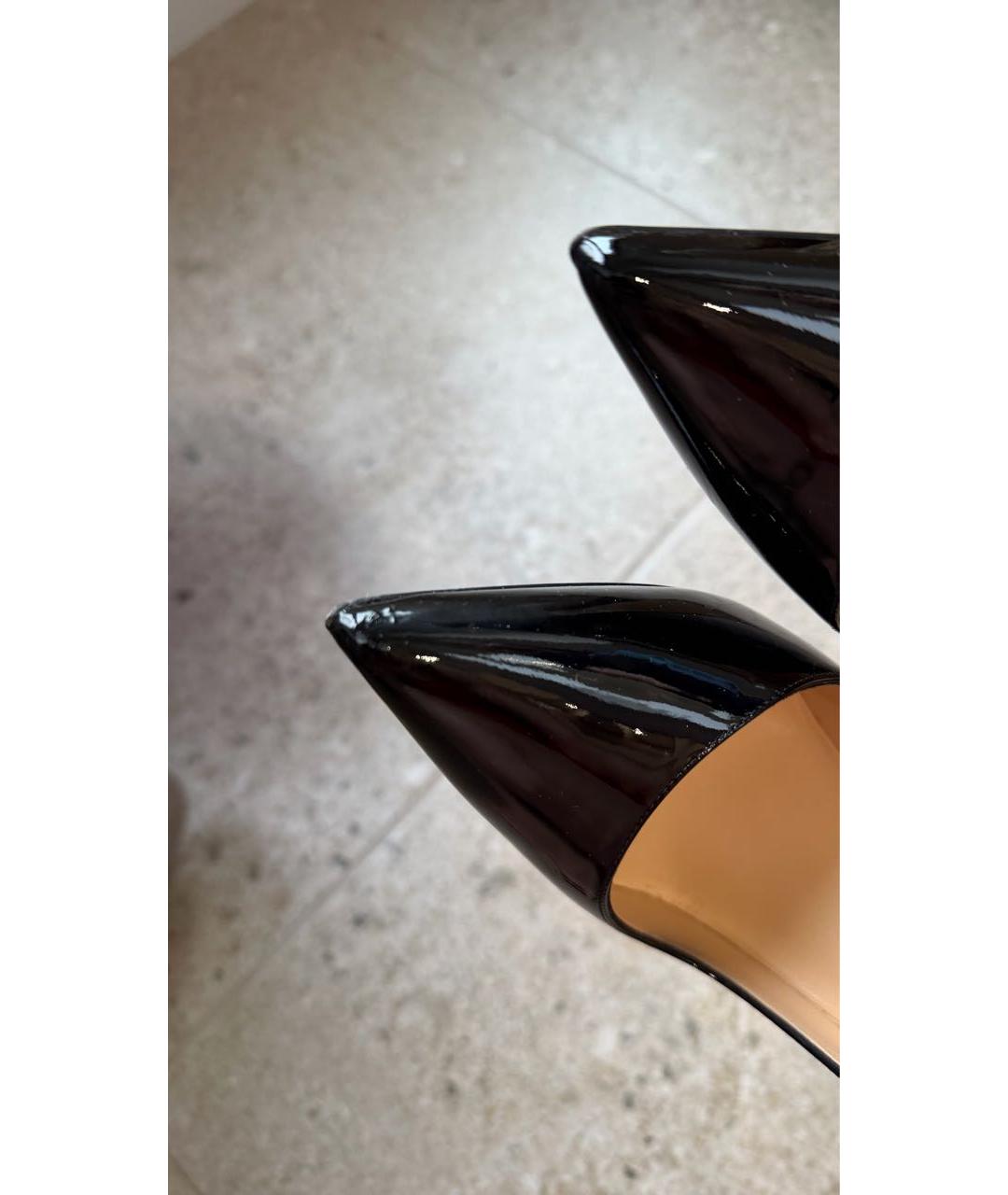 CHRISTIAN LOUBOUTIN Черные туфли из лакированной кожи, фото 8