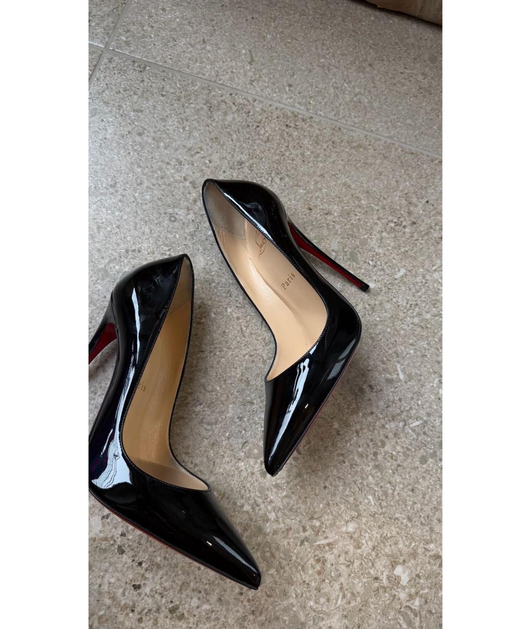 CHRISTIAN LOUBOUTIN Черные туфли из лакированной кожи, фото 5