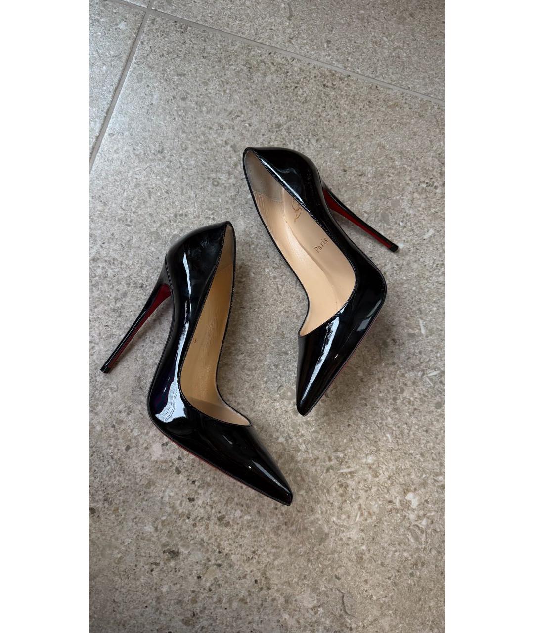 CHRISTIAN LOUBOUTIN Черные туфли из лакированной кожи, фото 3