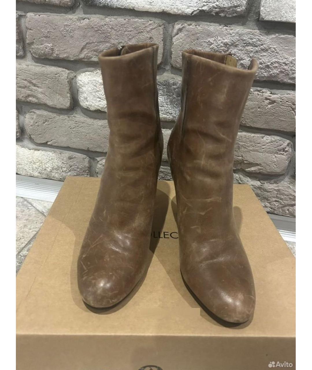 SEE BY CHLOE Бежевые кожаные ботильоны, фото 2