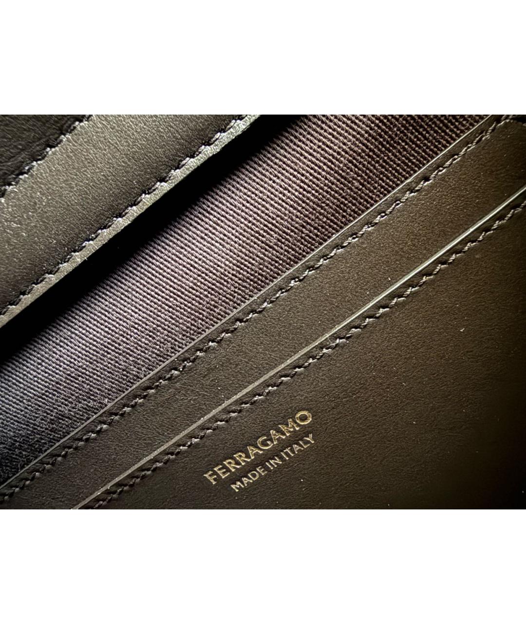 FERRAGAMO Коричневая кожаная сумка через плечо, фото 8