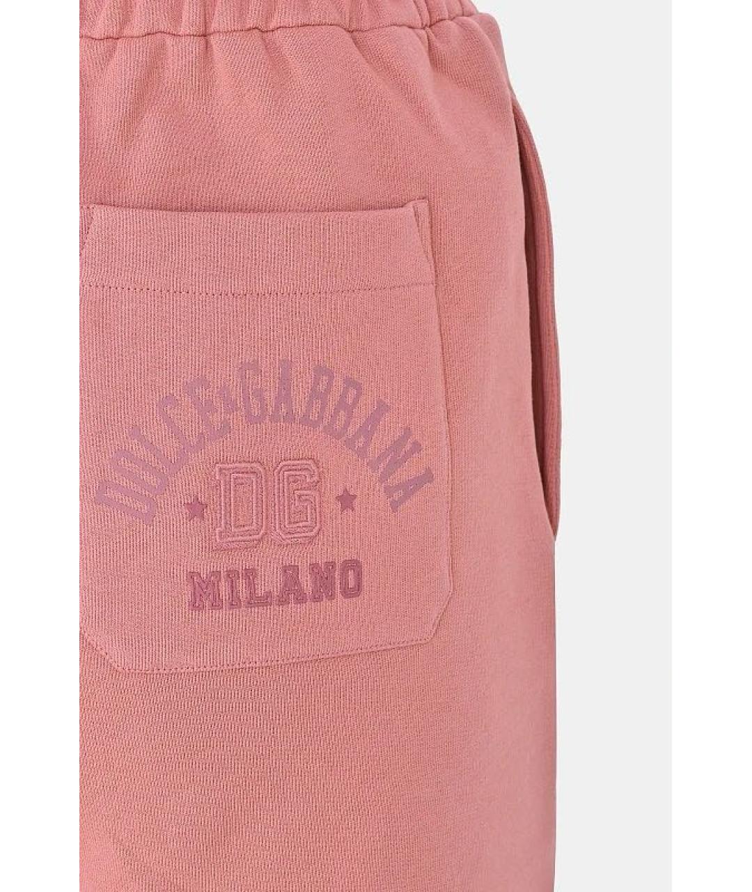 DOLCE&GABBANA Розовые хлопковые шорты, фото 4