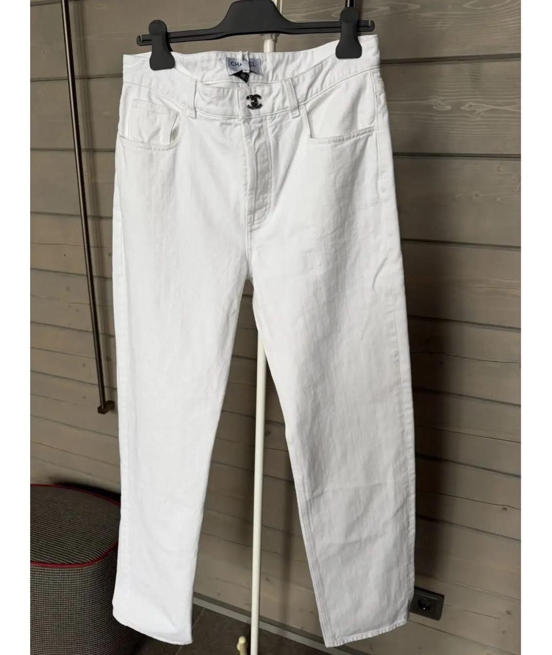 CHANEL Белые прямые джинсы, фото 6